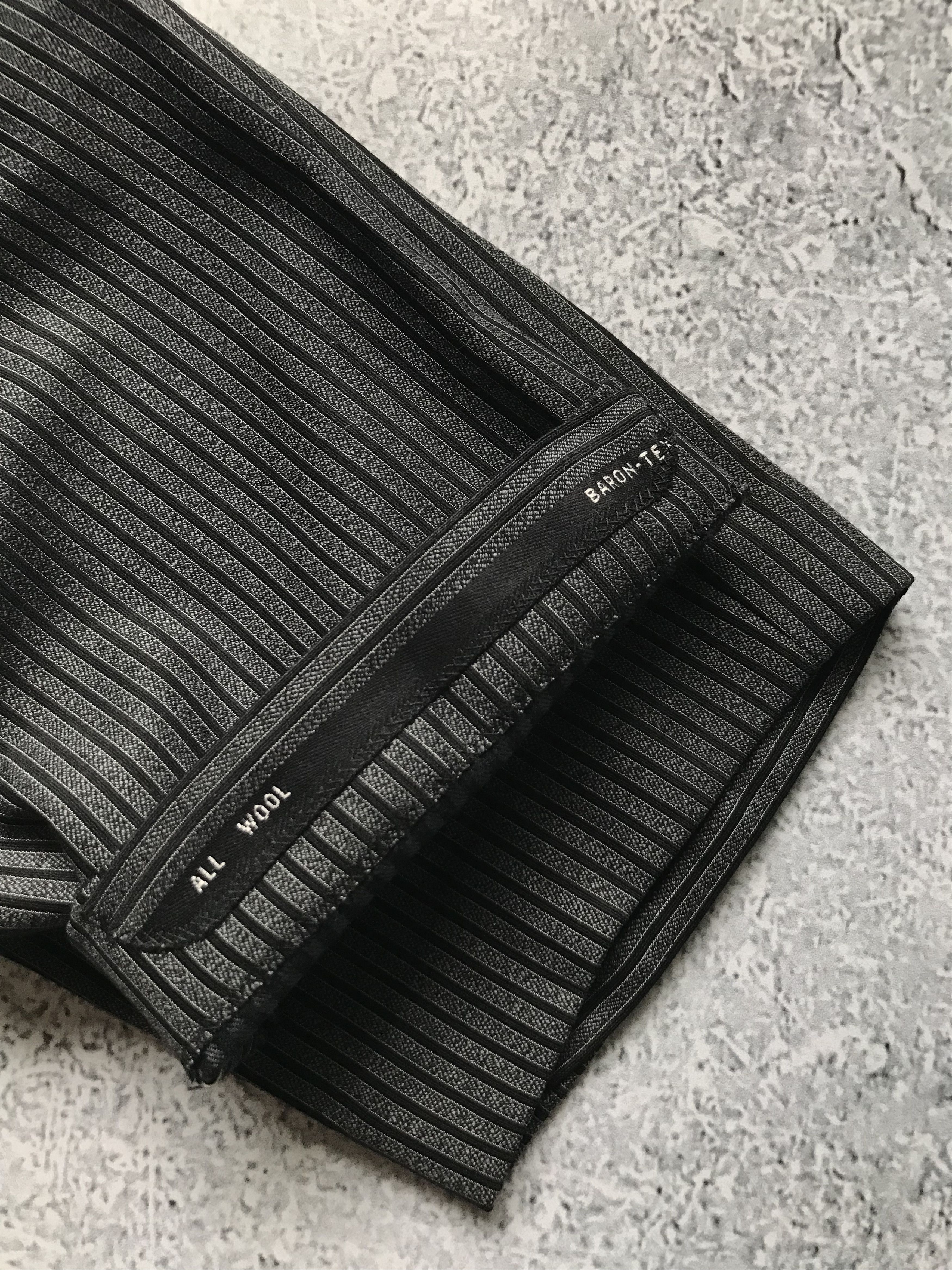 Vintage 1960s Pleated Trousers Wool Stripes Japan Tailored Size US 30 / EU 46 - 9 Thumbnail