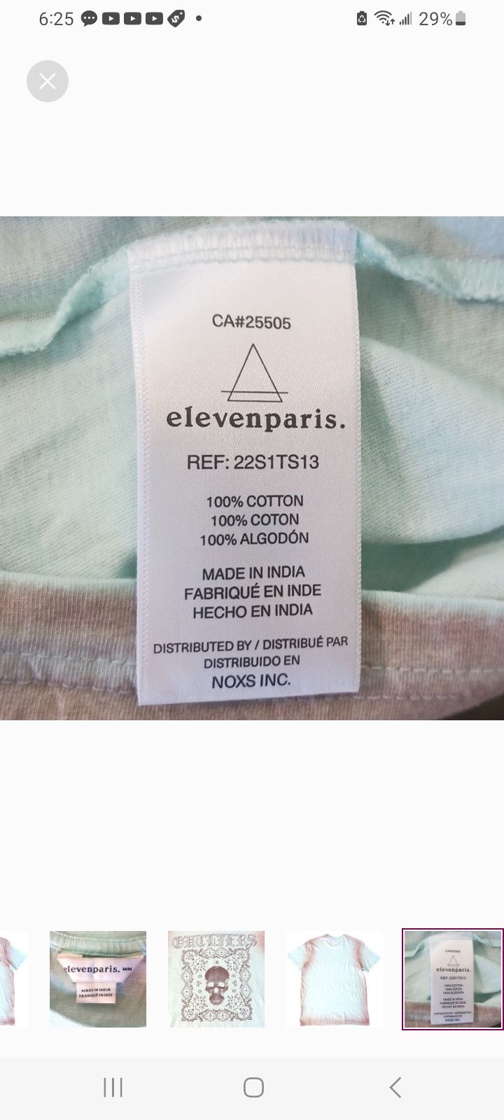 Eleven Paris Eleven Paris Knit Spray T-Shirt (ICY MORN SPRAY) Size US M / EU 48-50 / 2 - 6 Thumbnail