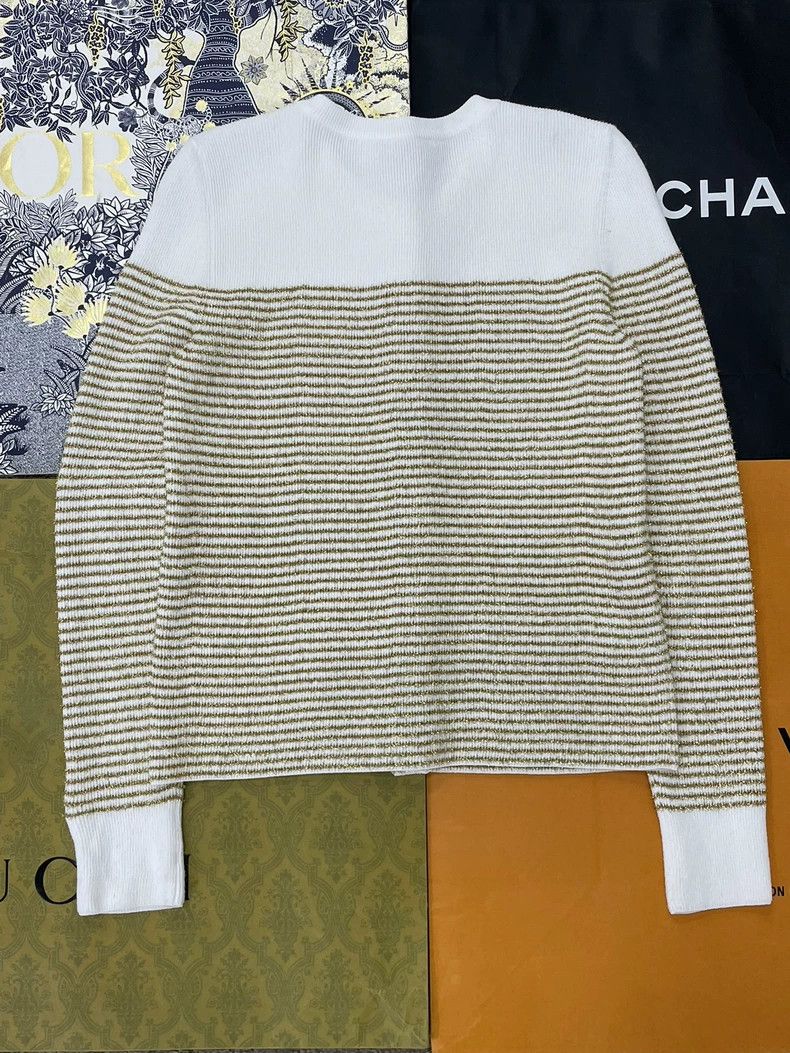 Chanel Chanel White stitching gold striped cardigan coat Size XS / US 0-2 / IT 36-38 - 3 Thumbnail