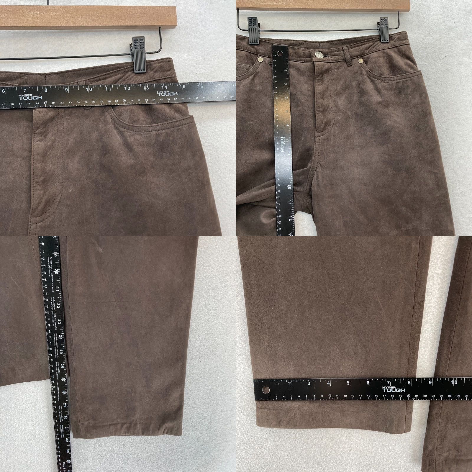 Nine West Vintage Nine West Leather Pants Women's 4 Brown Lined Straight Leg 5-Pocket USA Size 27" / US 4 / IT 40 - 8 Thumbnail