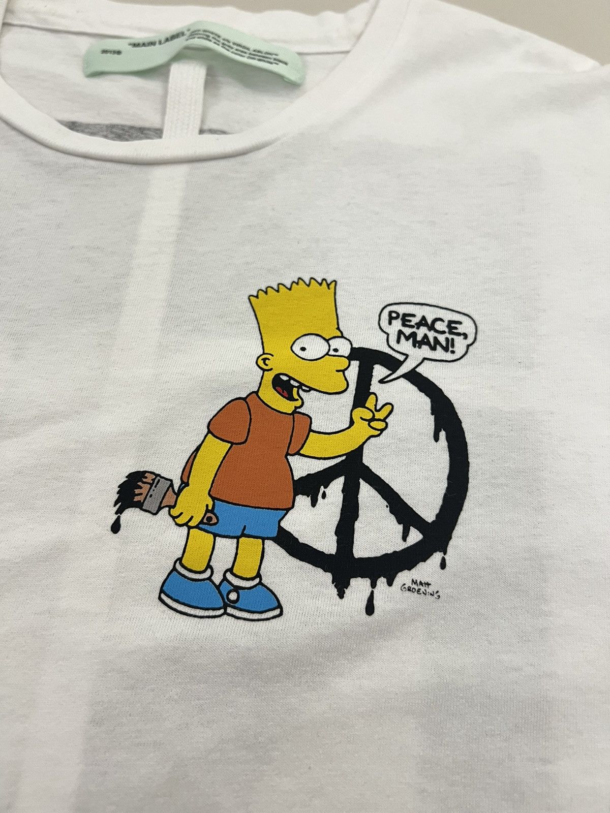 Off-White Off White X Bart Simpson Tee White Size US XXL / EU 58 / 5 - 3 Thumbnail