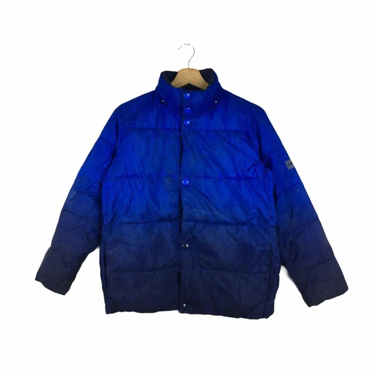 Gap Vtg GAP Blue Puffer Jacket Sweater Windbreaker Size S / US 4 / IT 40 - 1 Thumbnail