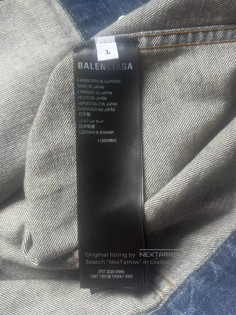 Balenciaga Balenciaga Rinse washed denim tape jacket blue Size US S / EU 44-46 / 1 - 4 Thumbnail
