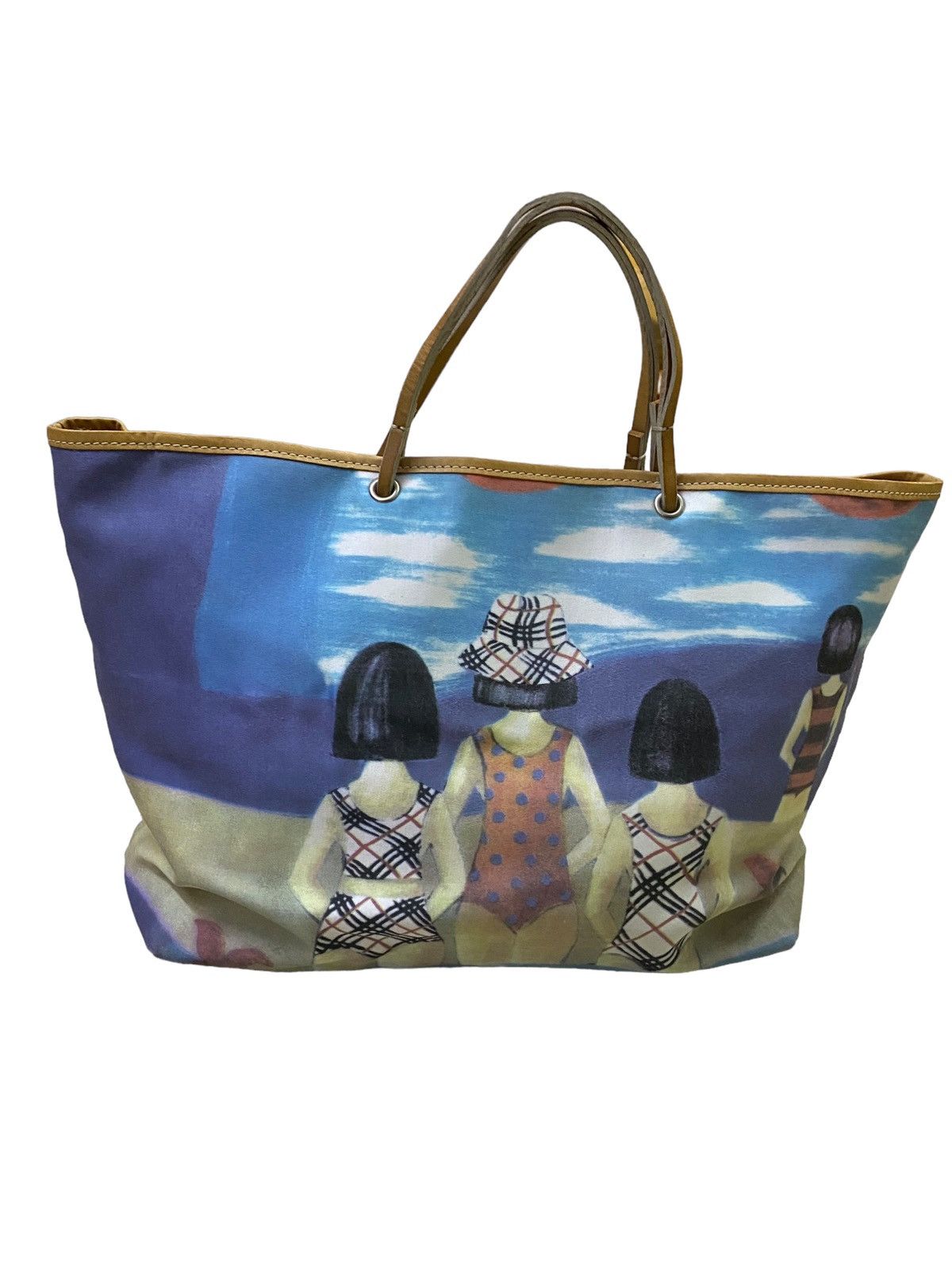 Burberry Burberry Overprint Tote Bag Size ONE SIZE - 4 Thumbnail