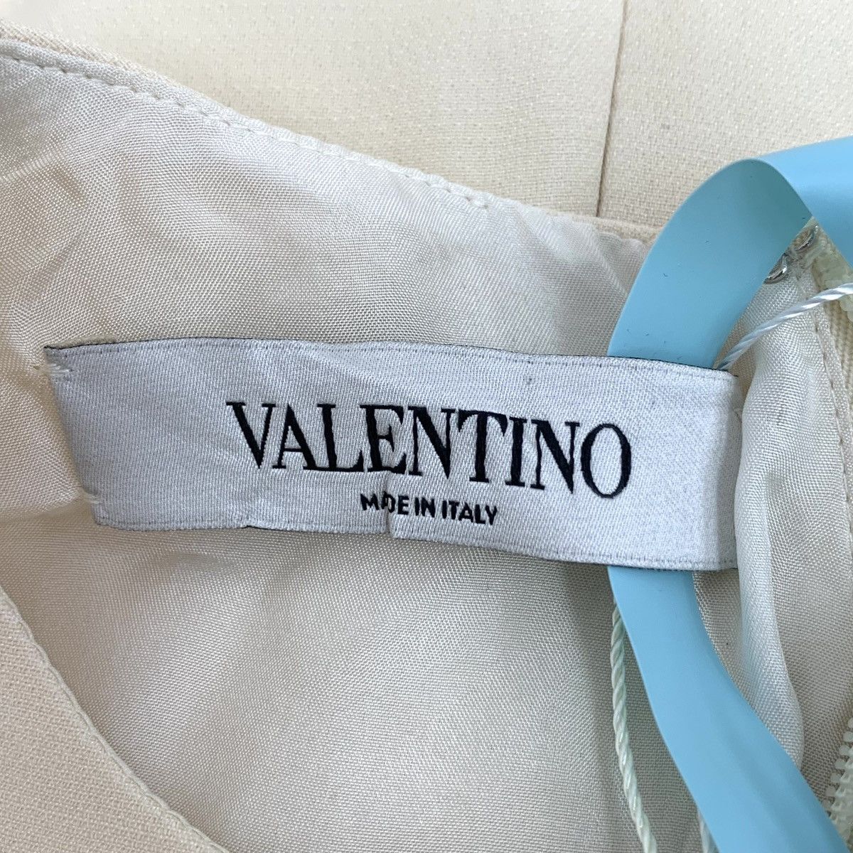 Valentino Valentino Beige Lace Trim Crew Neck Long Sleeve Dress K26WX Size L / US 10 / IT 46 - 5 Thumbnail