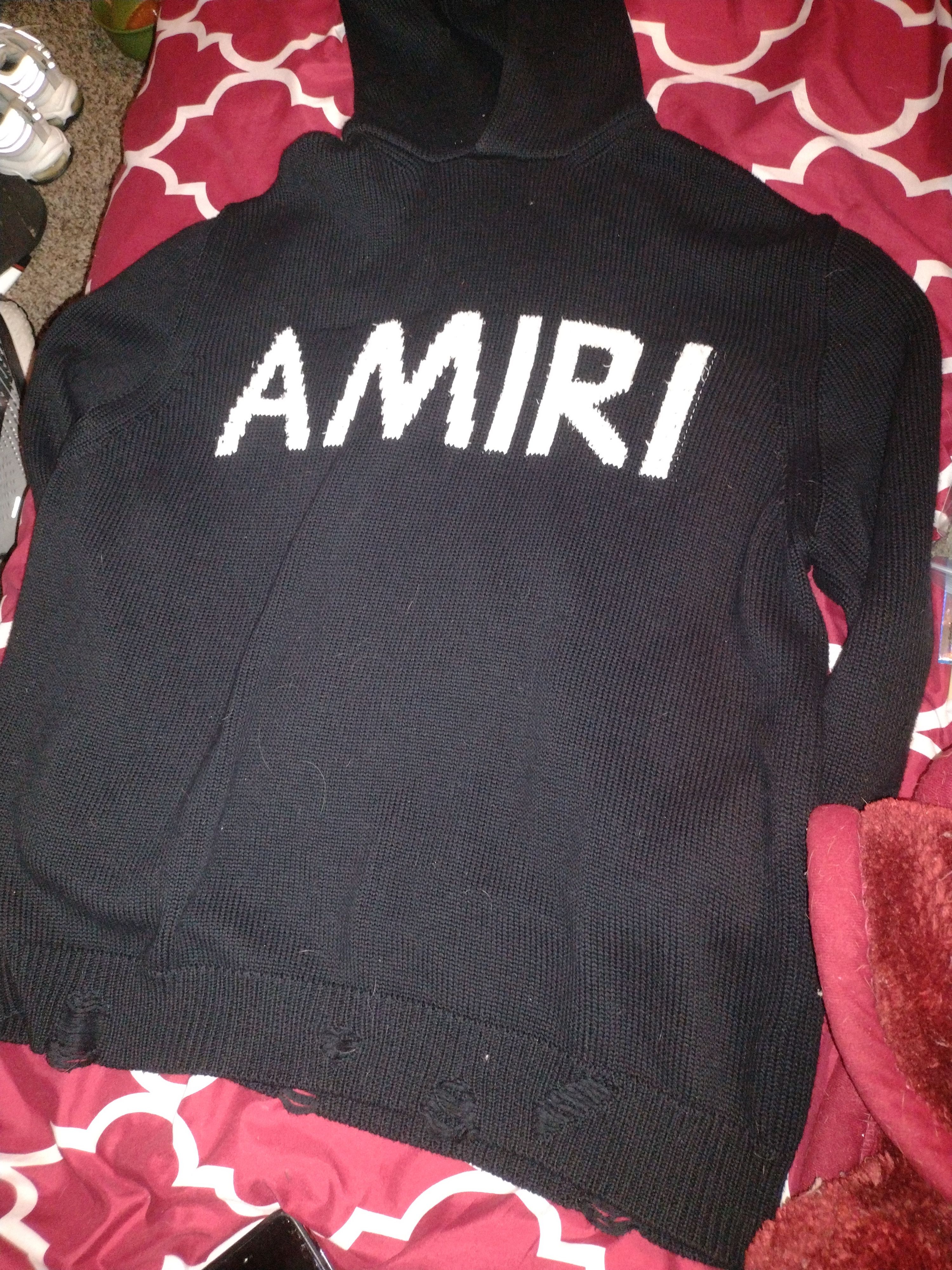 Amiri Amiri logo knitted hoodie Size US XXL / EU 58 / 5 - 4 Thumbnail