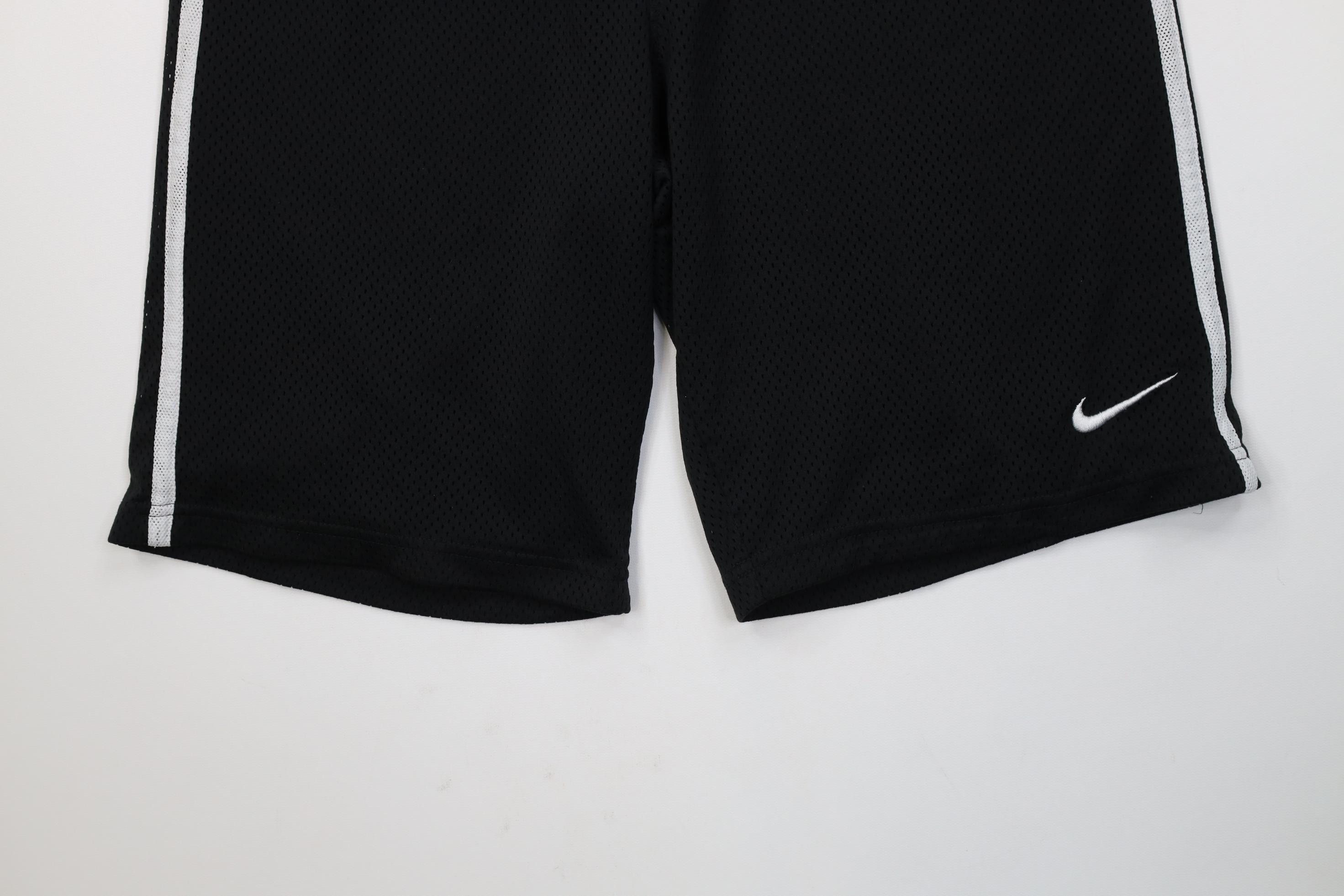 Nike Vintage Y2K Nike Scott Mini Swoosh Striped Mesh Shorts Black Size US 34 / EU 50 - 4 Thumbnail