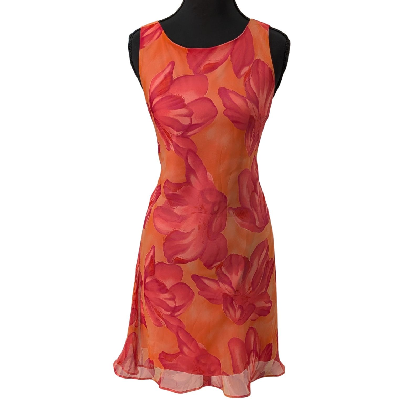 Vintage Vintage Alyn Paige Floral Y2K Drop Waist Flowy Dress | 4 Size S / US 4 / IT 40 - 1 Thumbnail