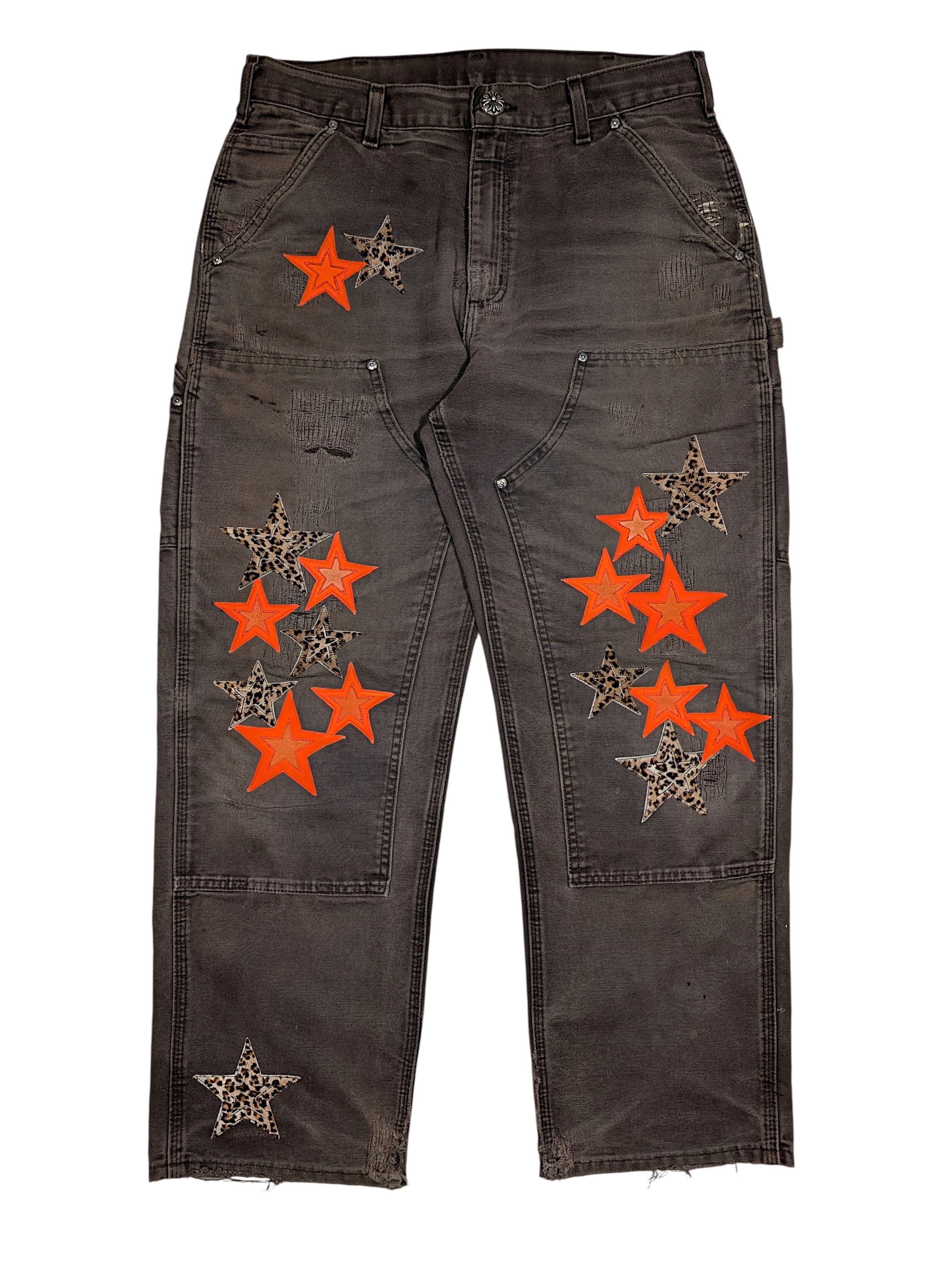 Chrome Hearts Chrome Hearts Vegas Carhartt Star Patch Double Knee Brown Size US 33 - 1 Thumbnail