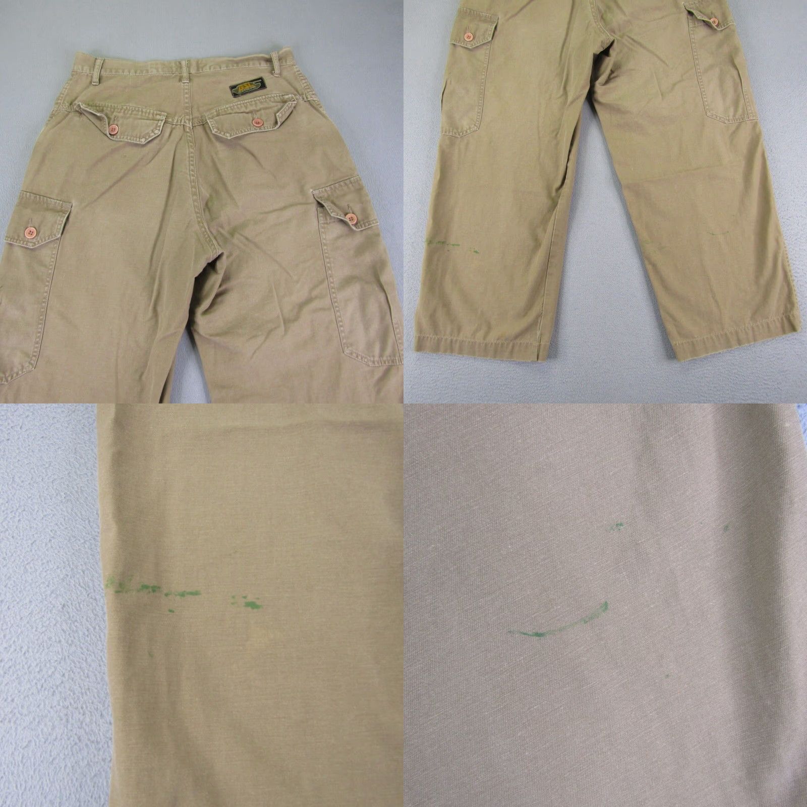 Vintage VINTAGE Gasoline Cargo Pants Men 32x26 Beige Army Combat Twill Regular Fit Size US 34 / EU 50 - 8 Thumbnail