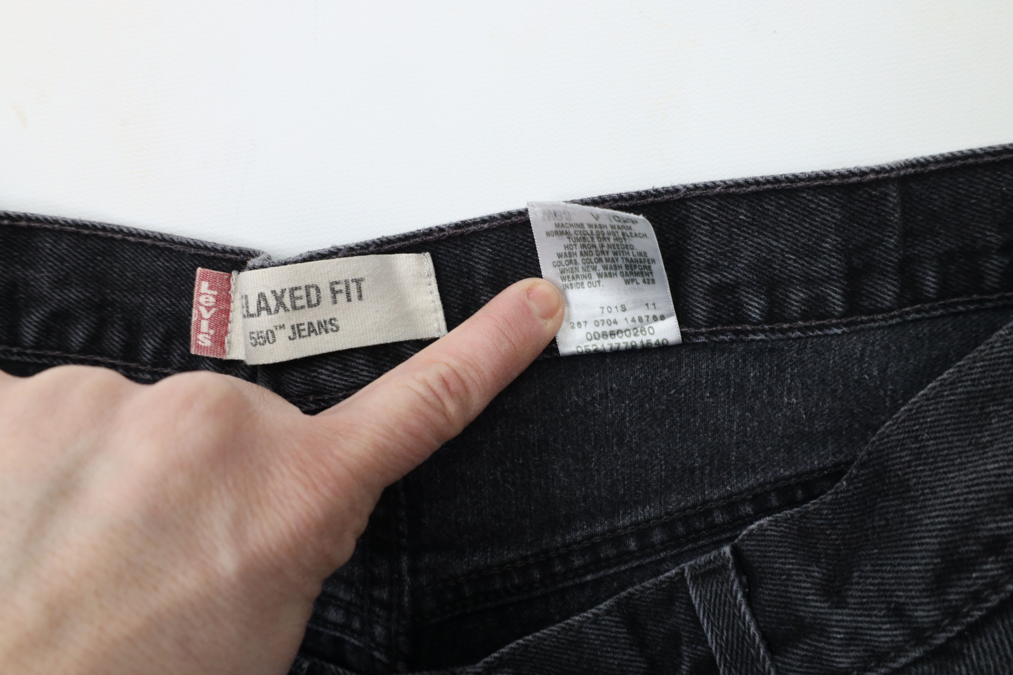 Levi's × Vintage Vintage Y2K 2004 Levis 550 Fit Denim Jeans Black Cotton Size US 38 / EU 54 - 7 Thumbnail