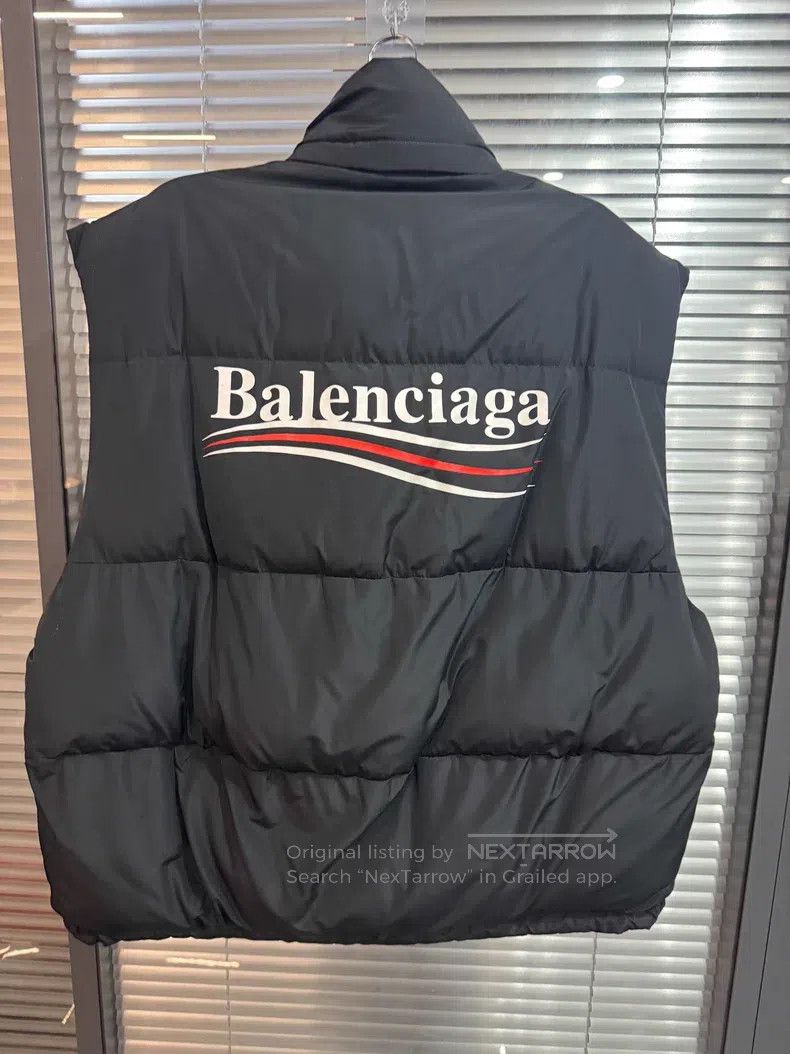 Balenciaga Balenciaga Solid color logo printed stand collar vest Size US M / EU 48-50 / 2 - 2 Thumbnail