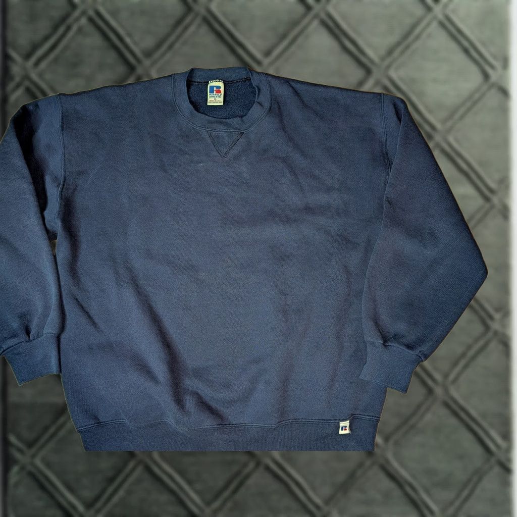Russell Athletic Vintage Russell Athletic Crewneck Sweatshirt Mens XL Navy USA 90s EUC Pullover Shirt Size US XL / EU 56 / 4 - 1 Thumbnail