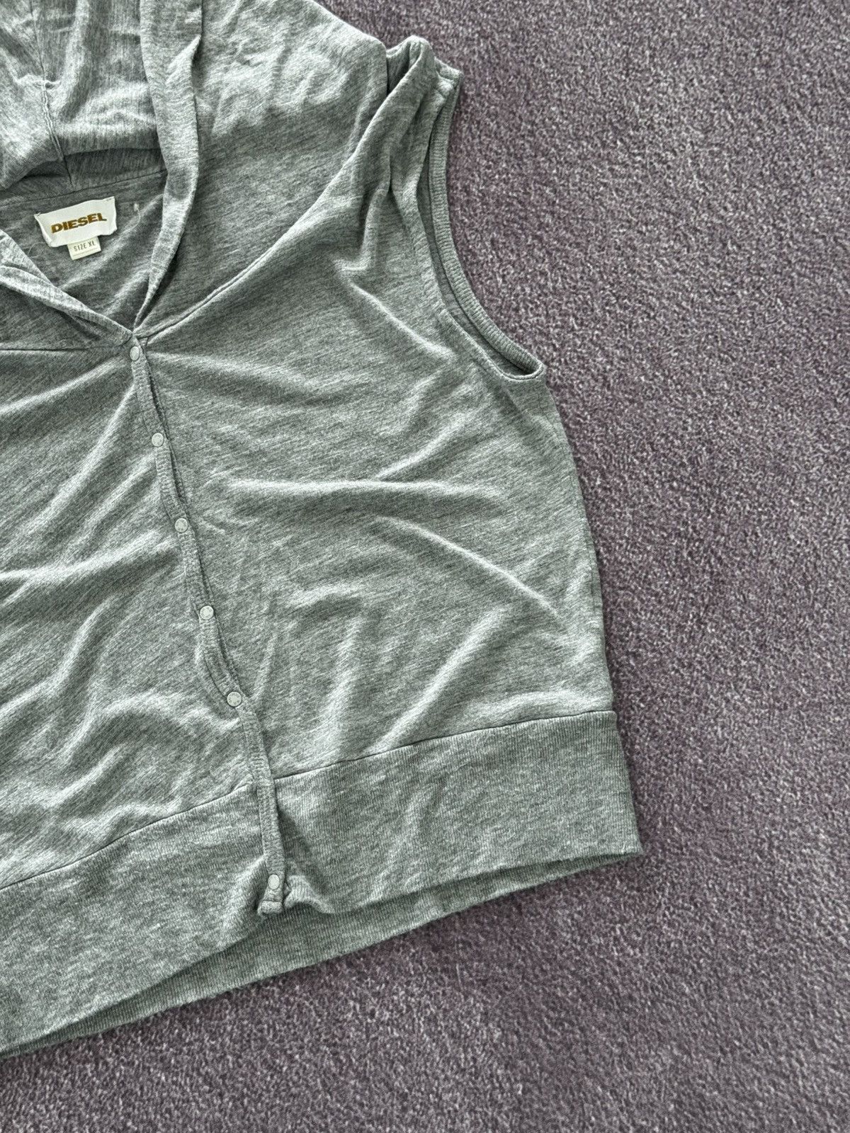 Diesel 00’s Diesel Avant Garde Sleeveless Hooded Tank Top Size XL / US 12-14 / IT 48-50 - 6 Thumbnail
