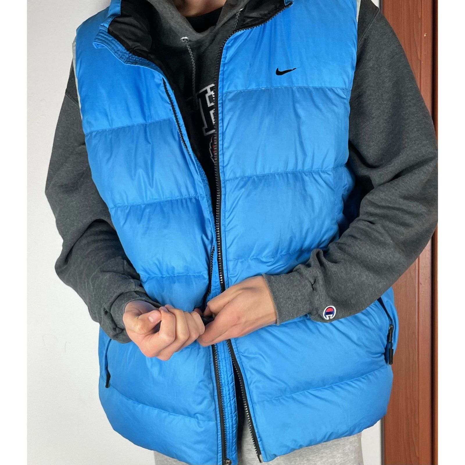 Nike Nike 550 Men's Blue Full Zip Down Puffer Vest Jacket Large Size US L / EU 52-54 / 3 - 3 Thumbnail