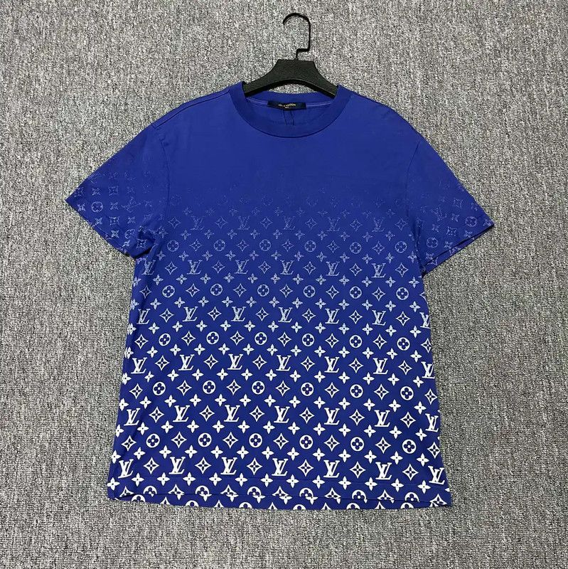 Louis Vuitton Louis Vuitton Summer Blue Cotton T-Shirt 0089 Size US S / EU 44-46 / 1 - 1 Thumbnail