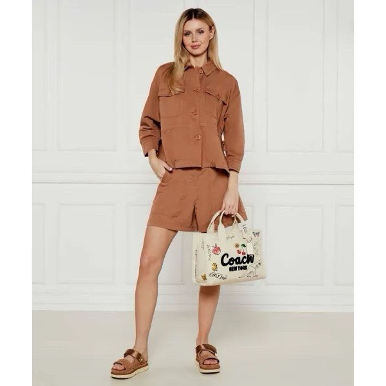 Coach NWT Coach Cargo Tote Crossbody Sketch CAM73 Natural Size ONE SIZE - 12 Thumbnail