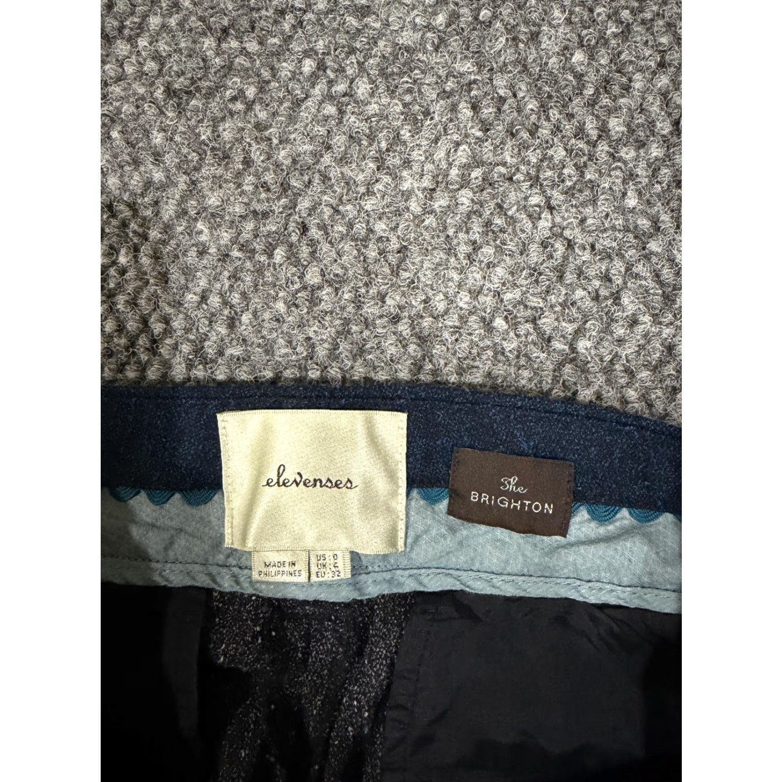 Brighton VINTAGE Elevenses The Brighton Tweed Flare Stretch Work Office Pants Womens 10 Gray Size 32" / US 10 / IT 46 - 4 Thumbnail