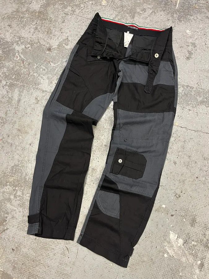 Vintage AW2007 Dolce & Gabbana Multi Pockets Cargo Black & Grey Pants Size US 32 / EU 48 - 6 Thumbnail