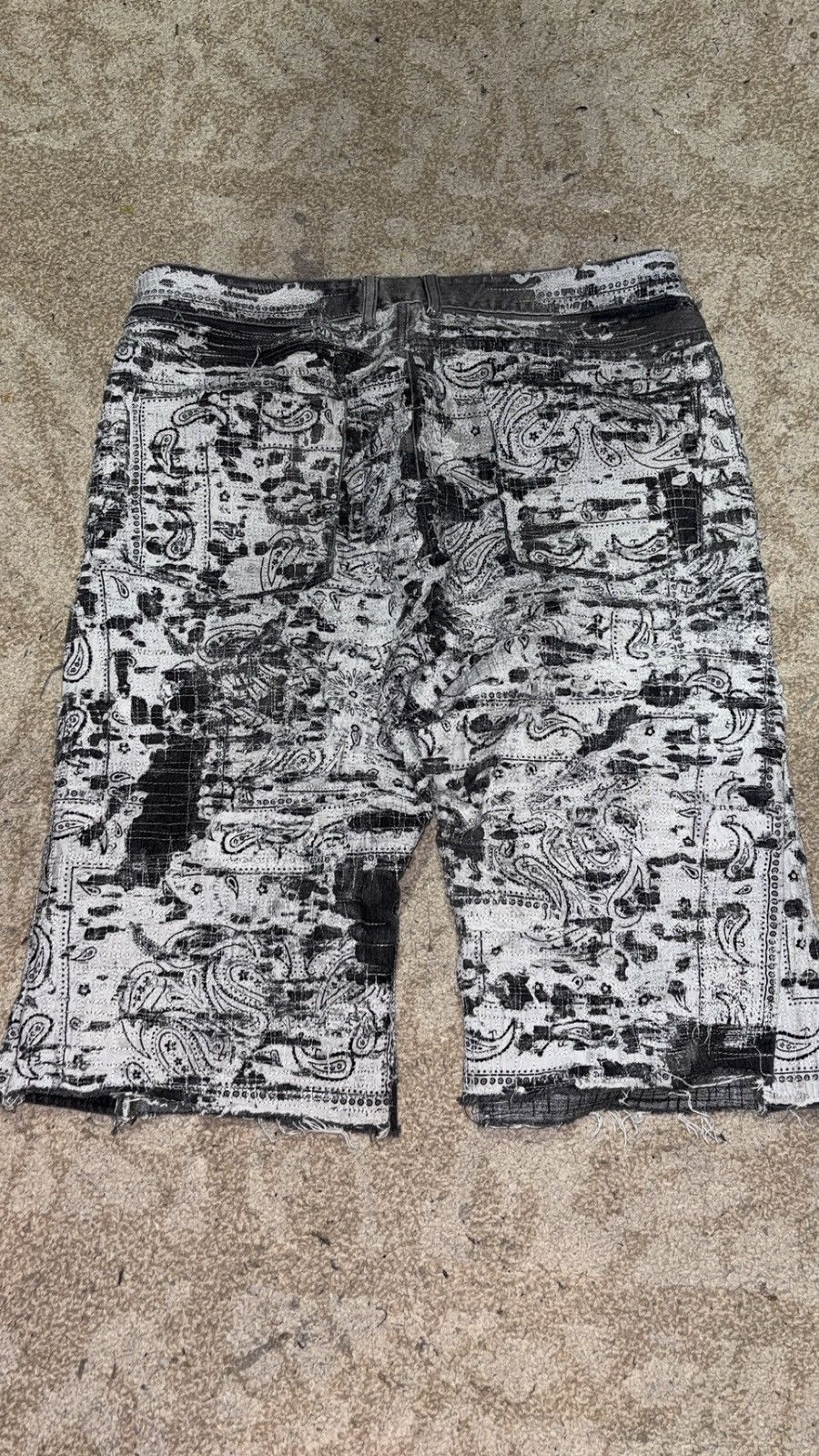 Ends Repair × Kapital White boro denim shorts Size US 36 / EU 52 - 2 Thumbnail