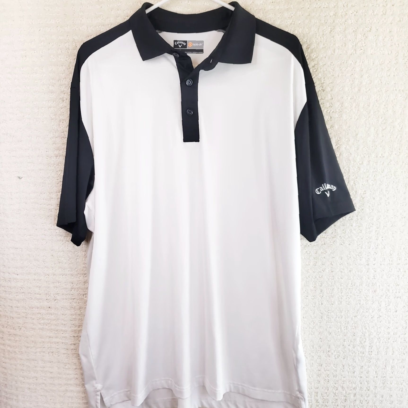 Callaway Callaway Polo Shirt Men's Large Black White Colorblock Opti Dri Golf Performance Shirt Size US L / EU 52-54 / 3 - 2 Thumbnail