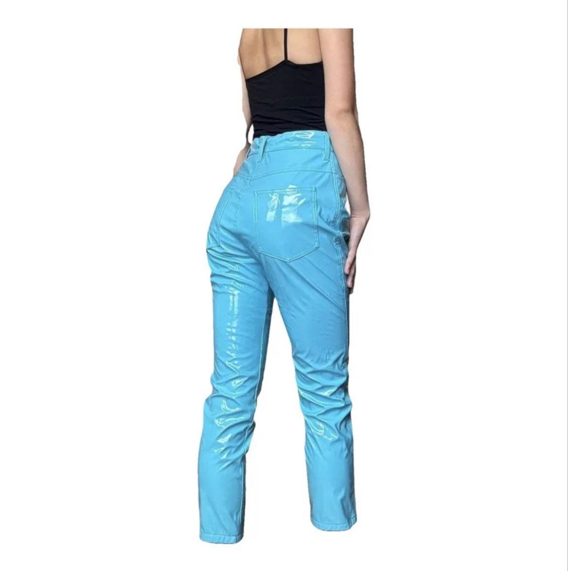 Maison Margiela Maison Margiela Blue Vinyl Trousers - SS19 Runway Size 28" / US 6 / IT 42 - 2 Thumbnail