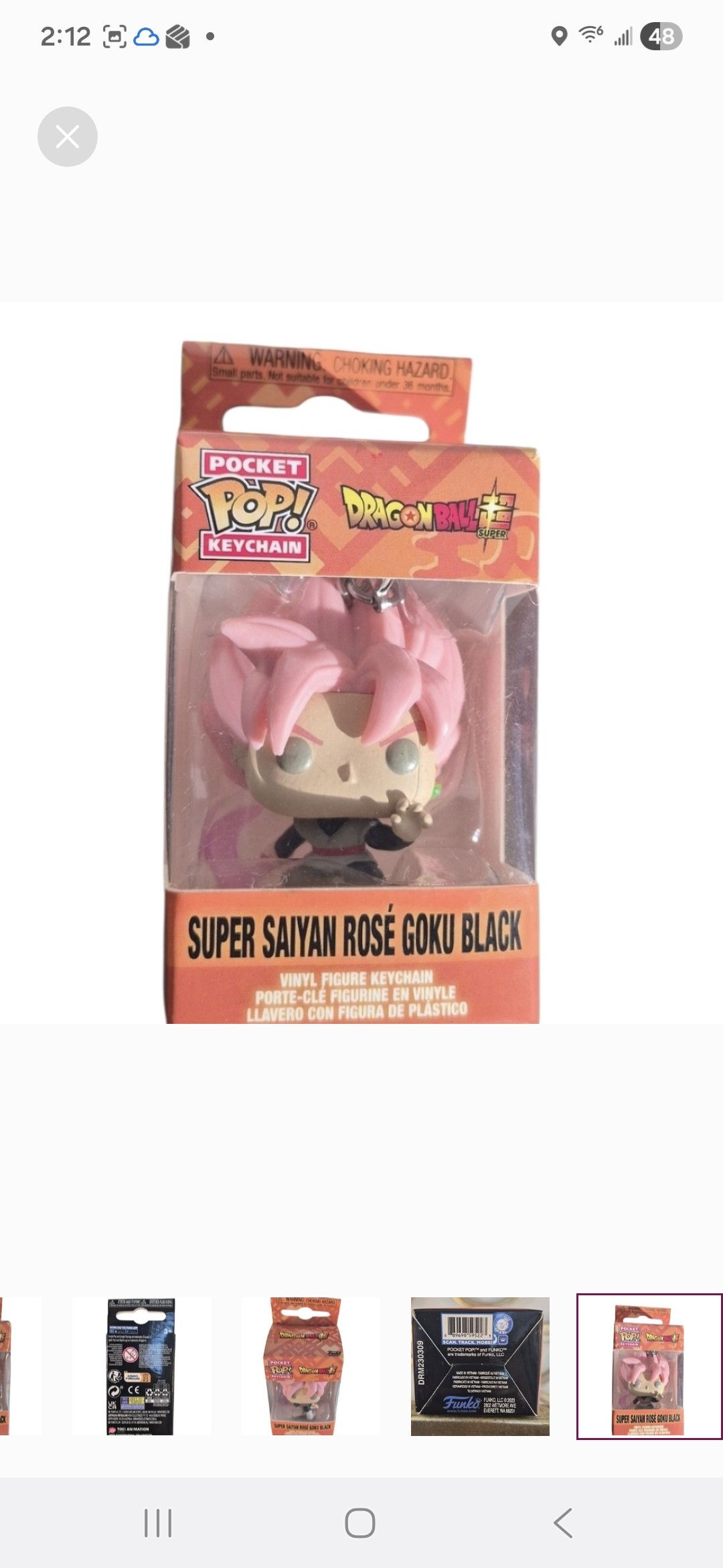 Other Funko × Dragon Ball Z Rose Goku Black Pocket POP Keychain Size ONE SIZE - 5 Thumbnail