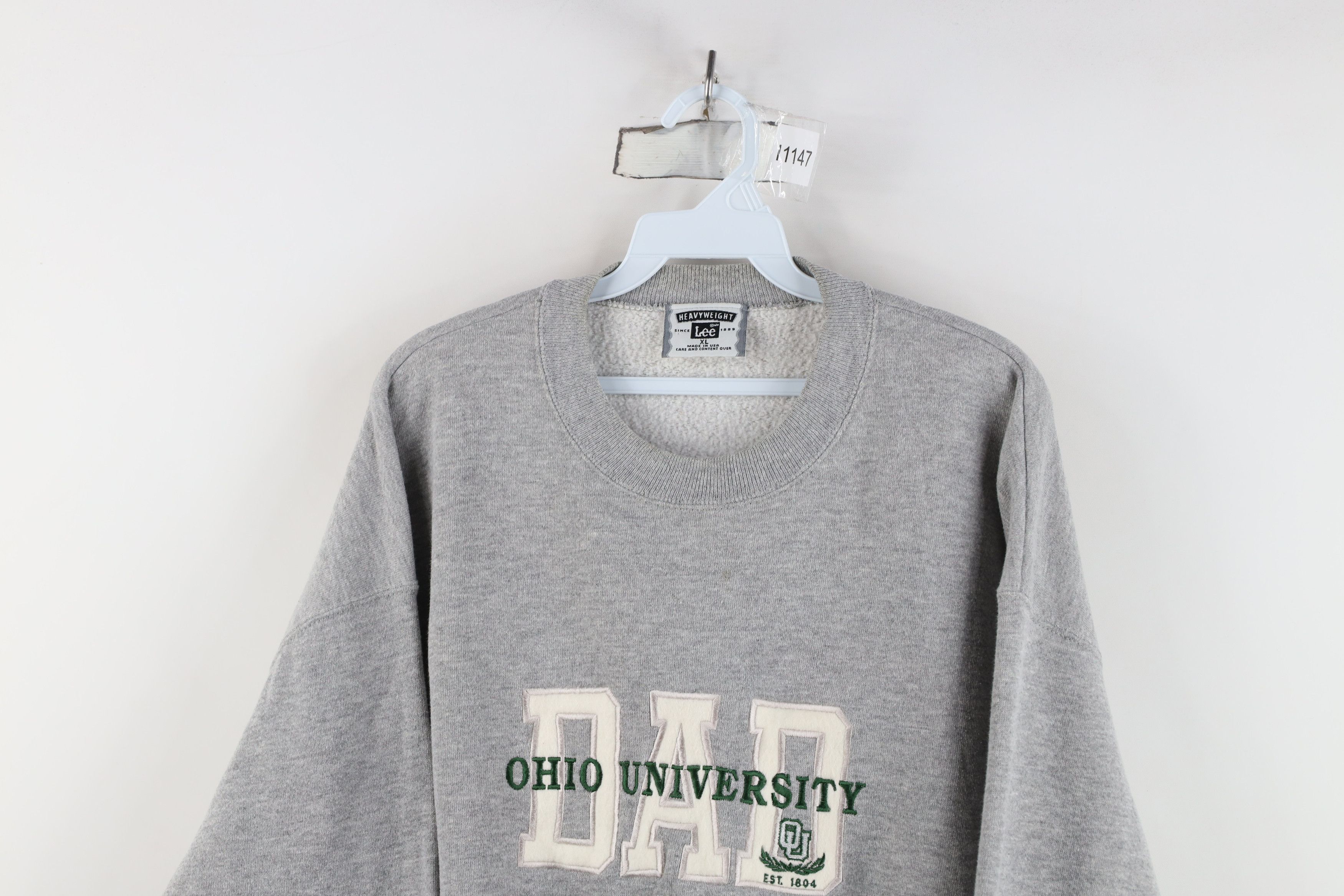 Vintage Vintage 90s Ohio University Dad Crewneck Sweatshirt Gray USA Size US XL / EU 56 / 4 - 2 Thumbnail