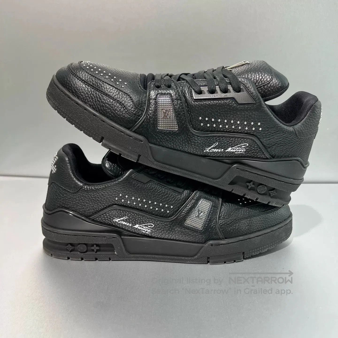 Louis Vuitton louis vuitton black trainer sneakers. Size US 9 / EU 42 - 3 Thumbnail