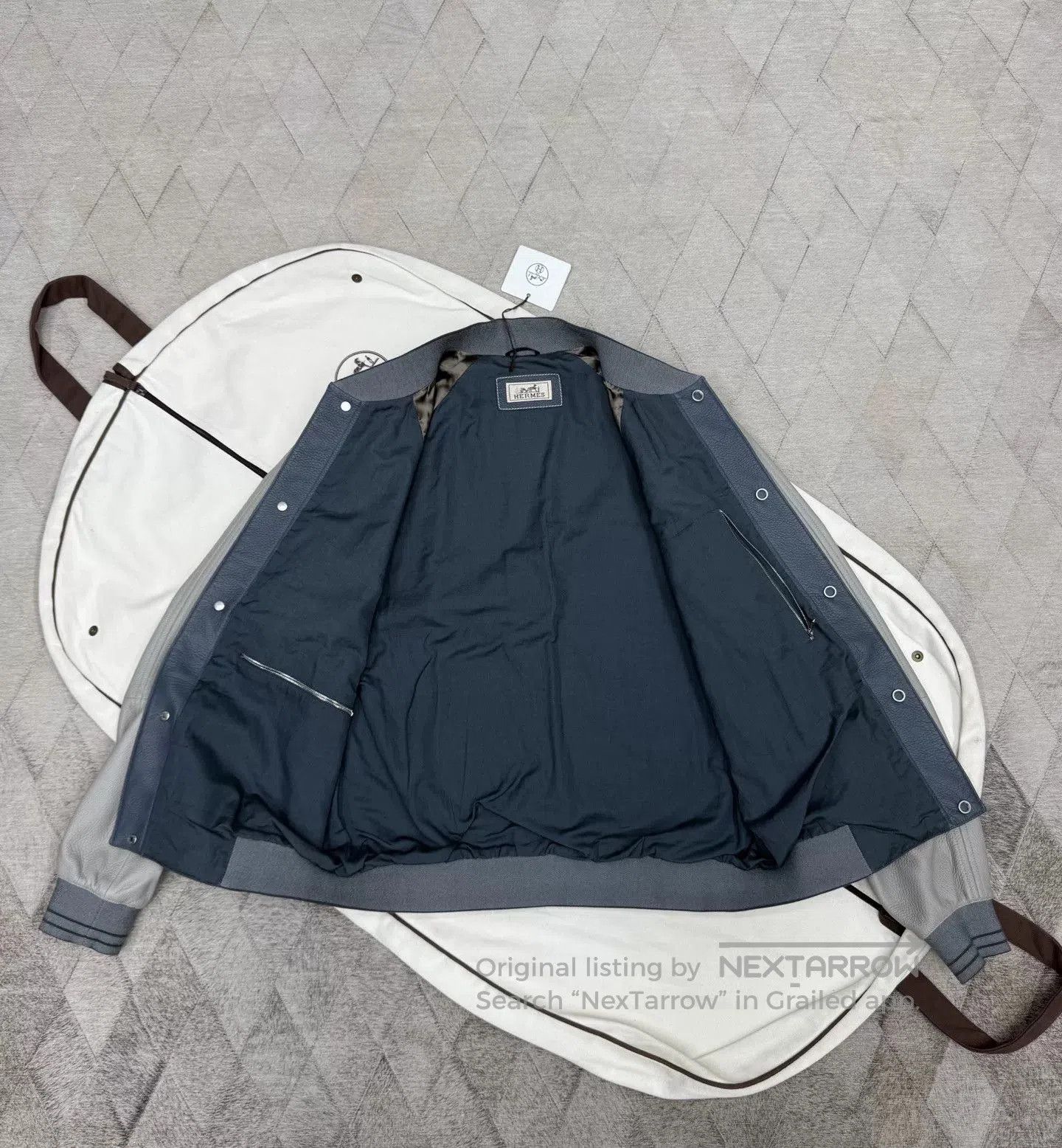 Hermes Hermes Reindeer Leather Baseball Jacket. Size US M / EU 48-50 / 2 - 6 Thumbnail