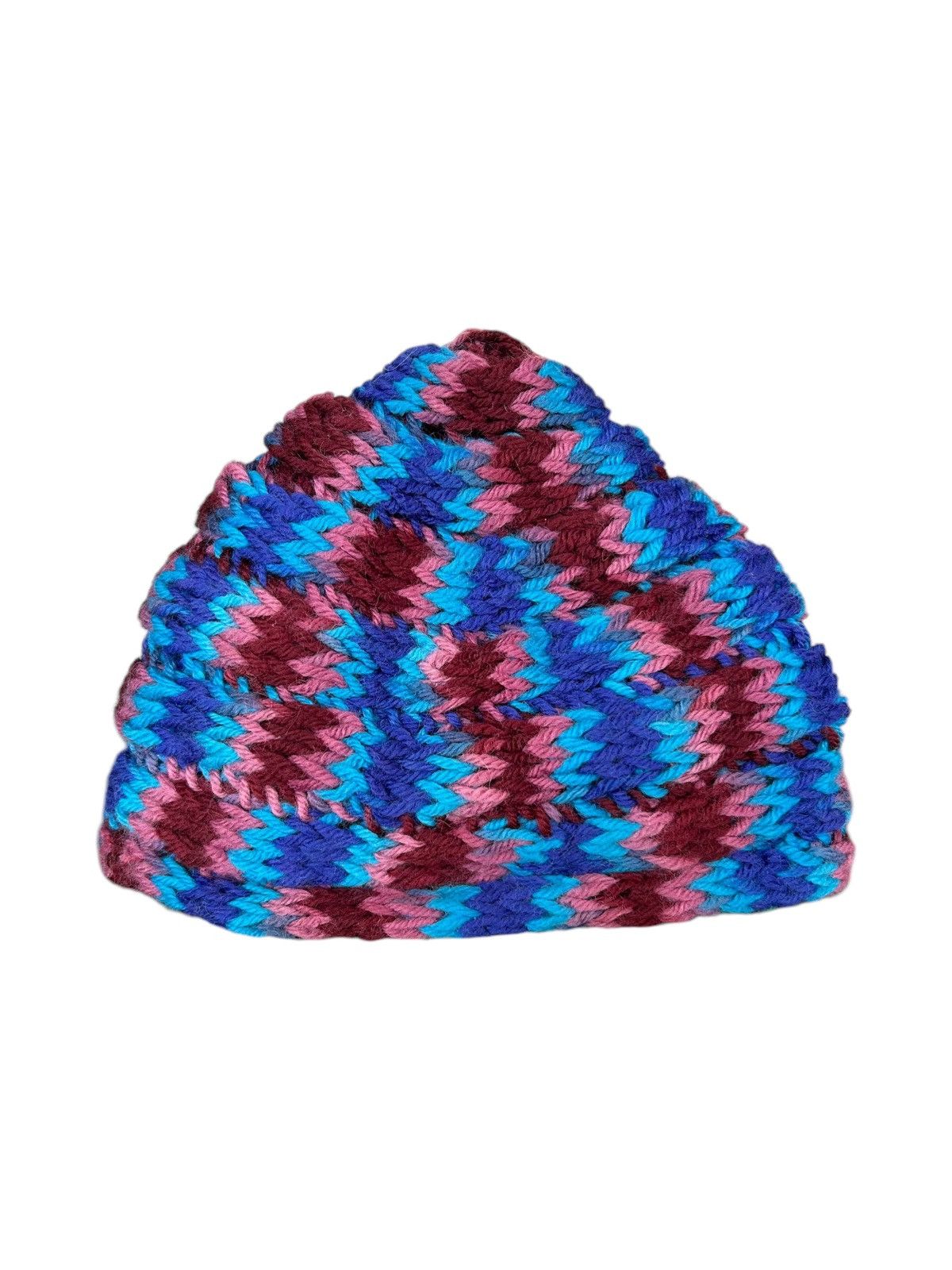 Japanese Brand × Kapital × Vintage Crochet Knitted handmade big Beanie Hats Rare Design☠️☠️ Size ONE SIZE - 1 Thumbnail