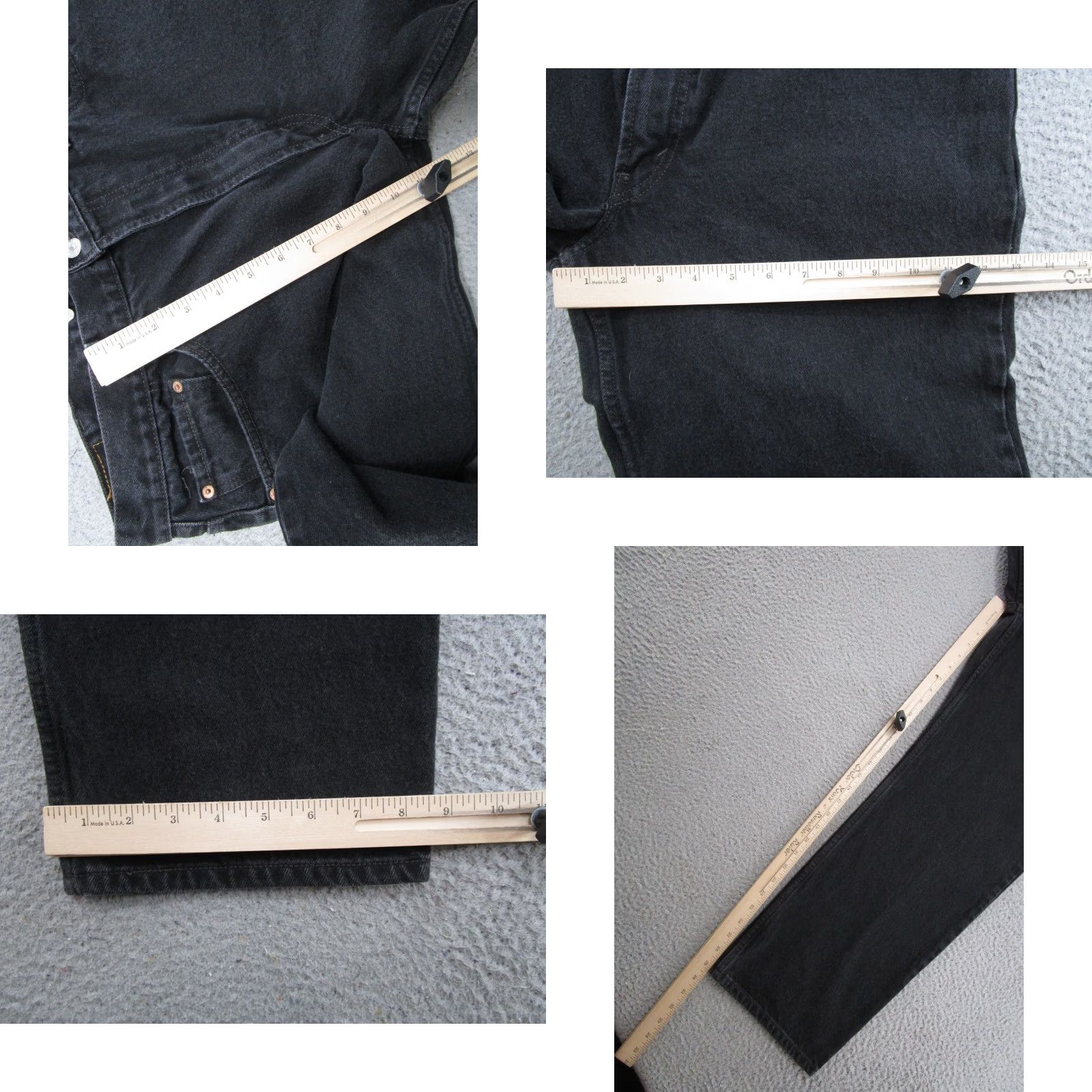 Levi's VINTAGE Levi's 500 Jeans Straight Black Denim Relaxed Fit 38x30 Men Size 38 5-Pocket Design Logo 90s/2000s Size US 38 / EU 54 - 8 Thumbnail