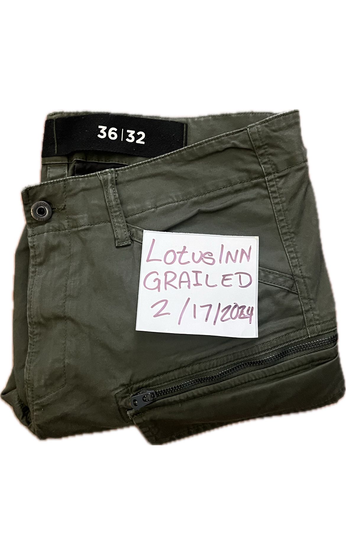 image of G Star Raw Rovic Zip 3D Regular Tapered Pants in Olive, Men's (Size 36)