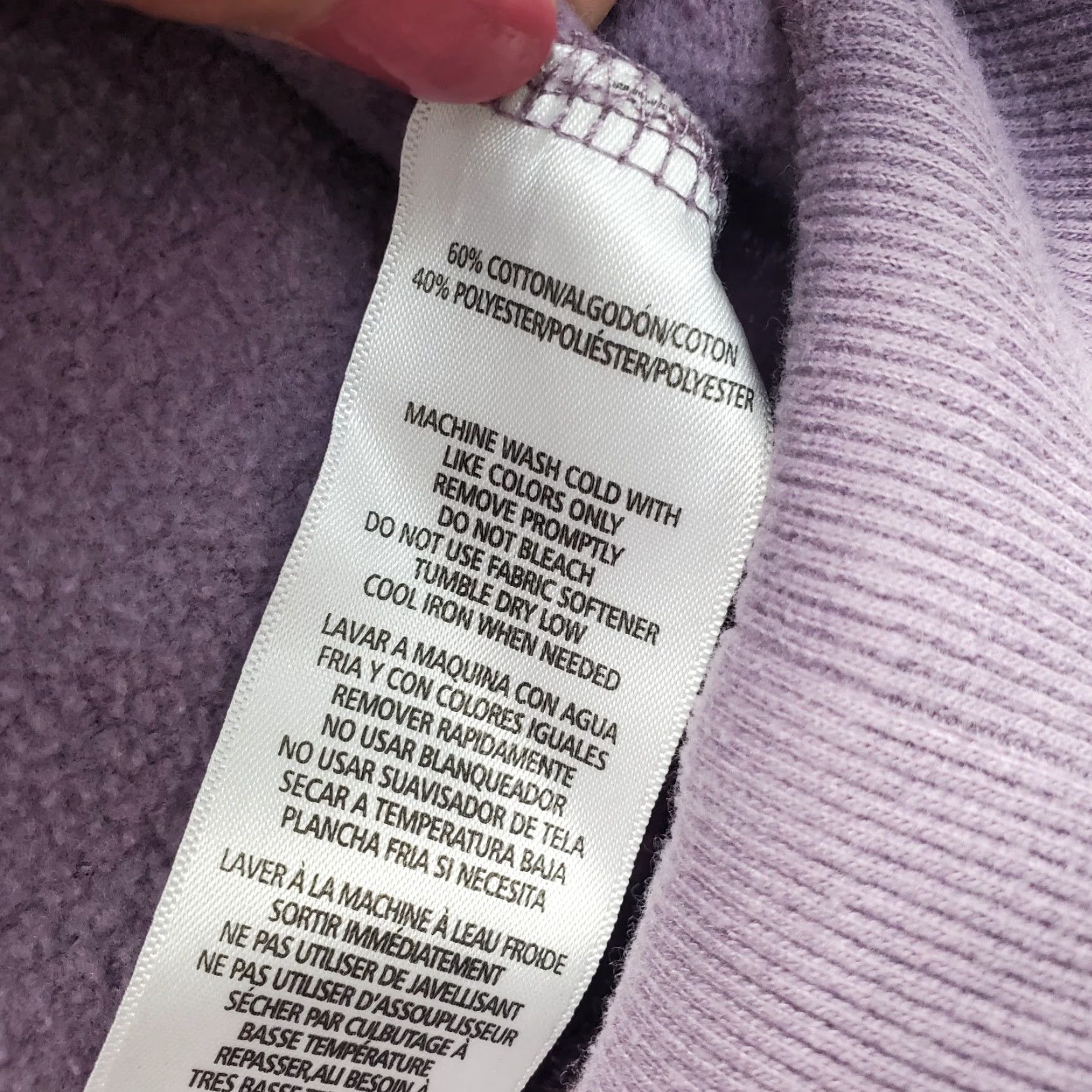 Calvin Klein Calvin Klein Womens Performance Sweatshirt M Purple Fleece Lined Cowl Neck Long Sleeve Raglan/Pullover Size M / US 6-8 / IT 42-44 - 7 Thumbnail
