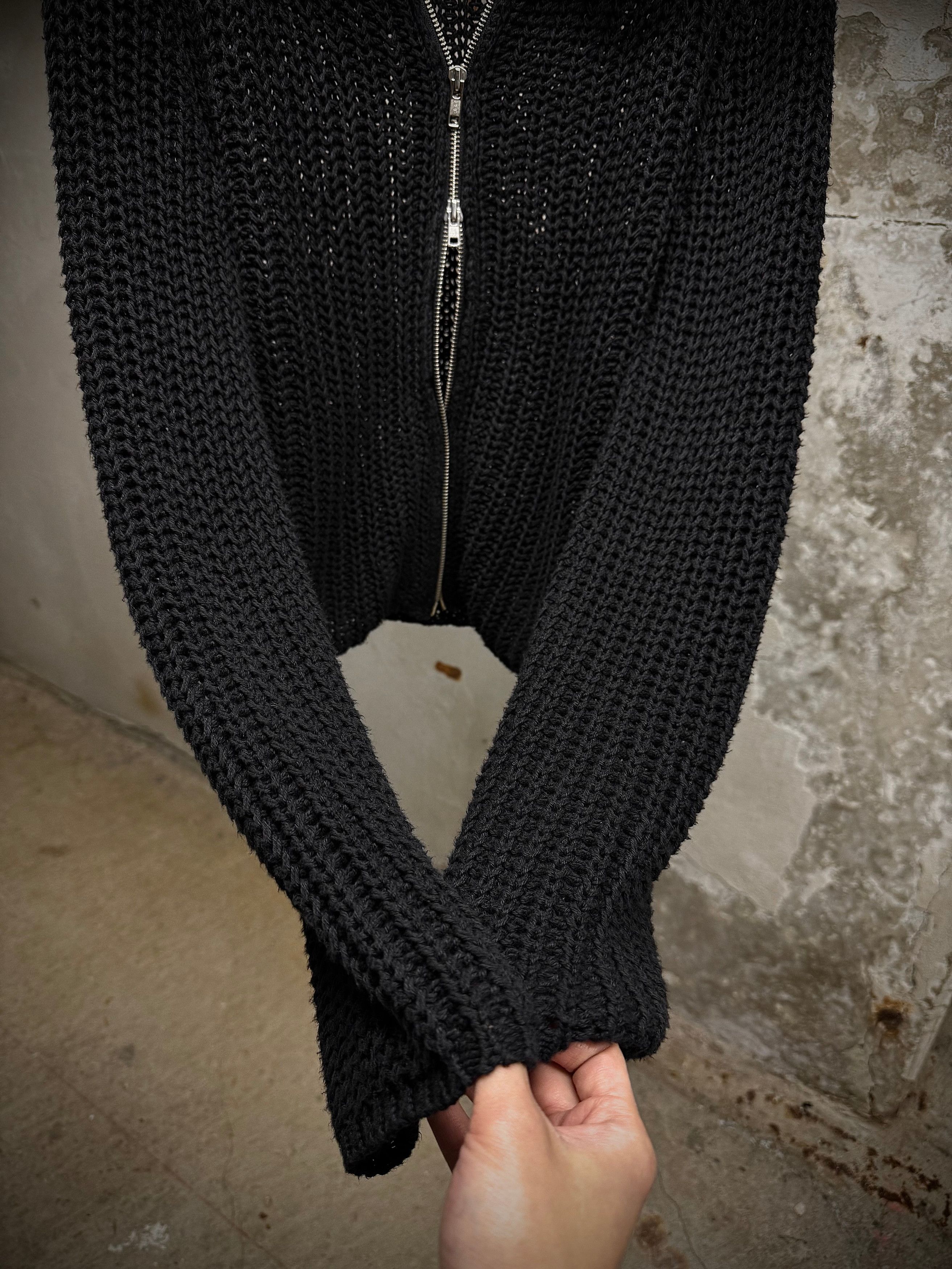 Ann Demeulemeester Ann Demeulemeester Cotton Knit Zip Mock Neck Sweater Size US XS / EU 42 / 0 - 5 Thumbnail