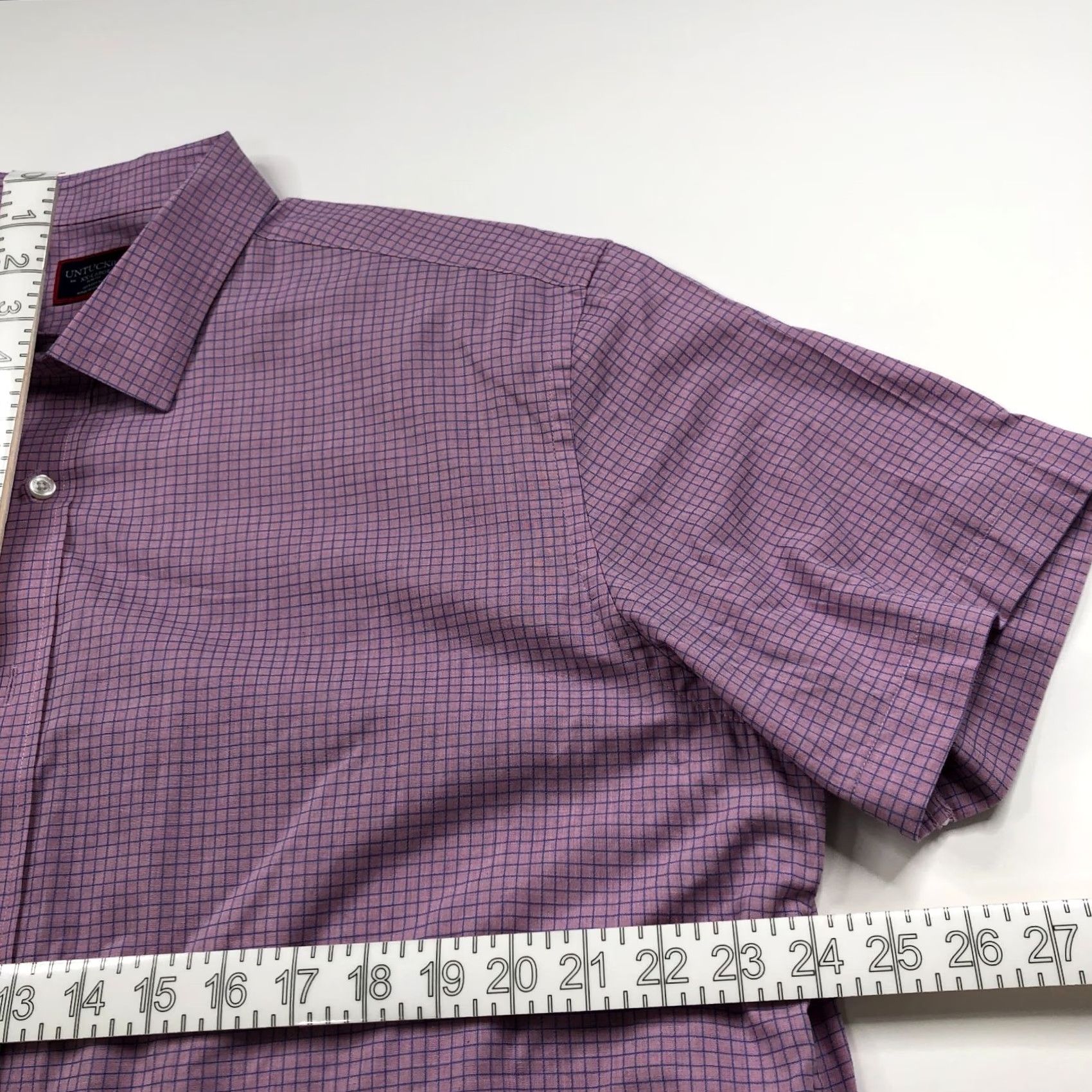 UNTUCKit UNTUCKit Slim Fit XXL 100% Cotton Button Collared Shirt Pink Blue, Long Sleeve, Plaid, Button-Up, Casual, Men, 2XL Size US XXL / EU 58 / 5 - 4 Thumbnail