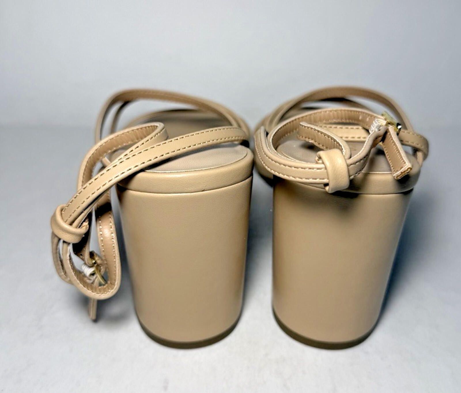 Other DREAM PAIRS Strappy Chunky Block Heel Sandals Nude 3.15 in. Size US 6.5 / IT 36.5 - 3 Thumbnail