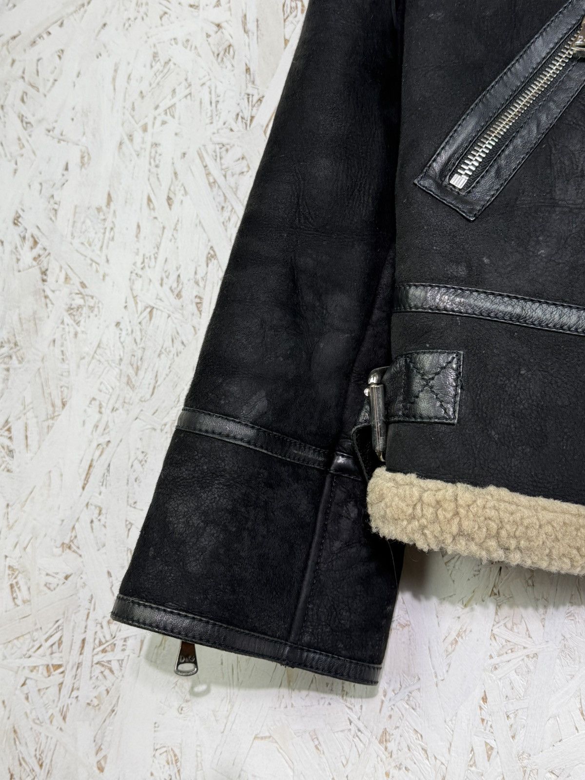 Dolce & Gabbana Dolce & Gabbana Shearling Leather Jacket Black IT 38 Size XS / US 0-2 / IT 36-38 - 5 Thumbnail