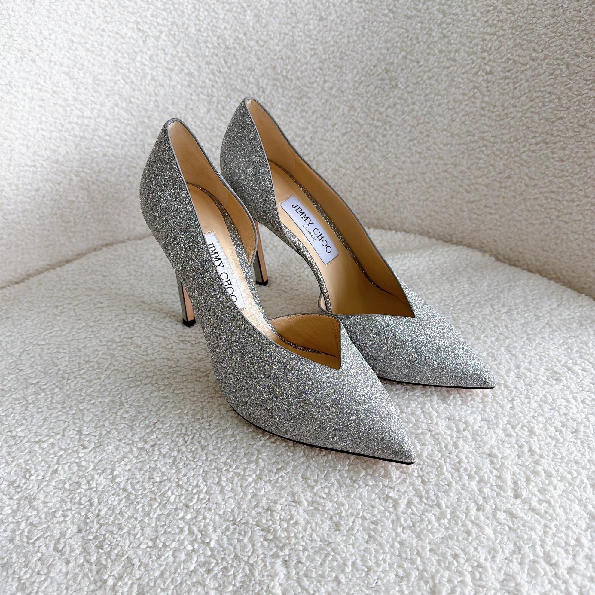 Jimmy Choo Jimmy Choo Silver Heels 38 8291 Size US 7.5 / IT 37.5 - 6 Thumbnail