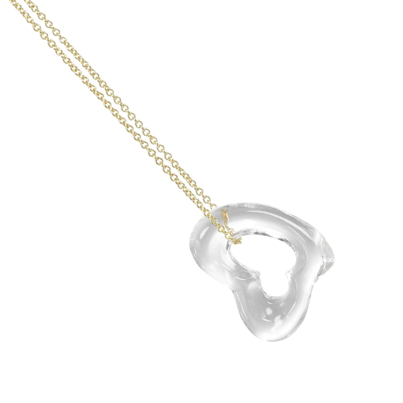 Tiffany & Co. Tiffany & Co. Tiffany & Co. Open Heart Au750 Crystal Necklace Metal Necklace DUTY FREE for USA Size ONE SIZE - 1 Thumbnail