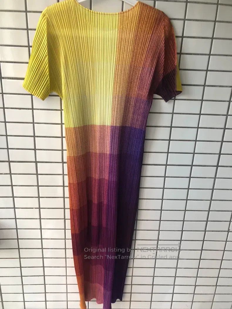 Issey Miyake Issey Miyake Color-Block Dress Size XL / US 12-14 / IT 48-50 - 2 Thumbnail