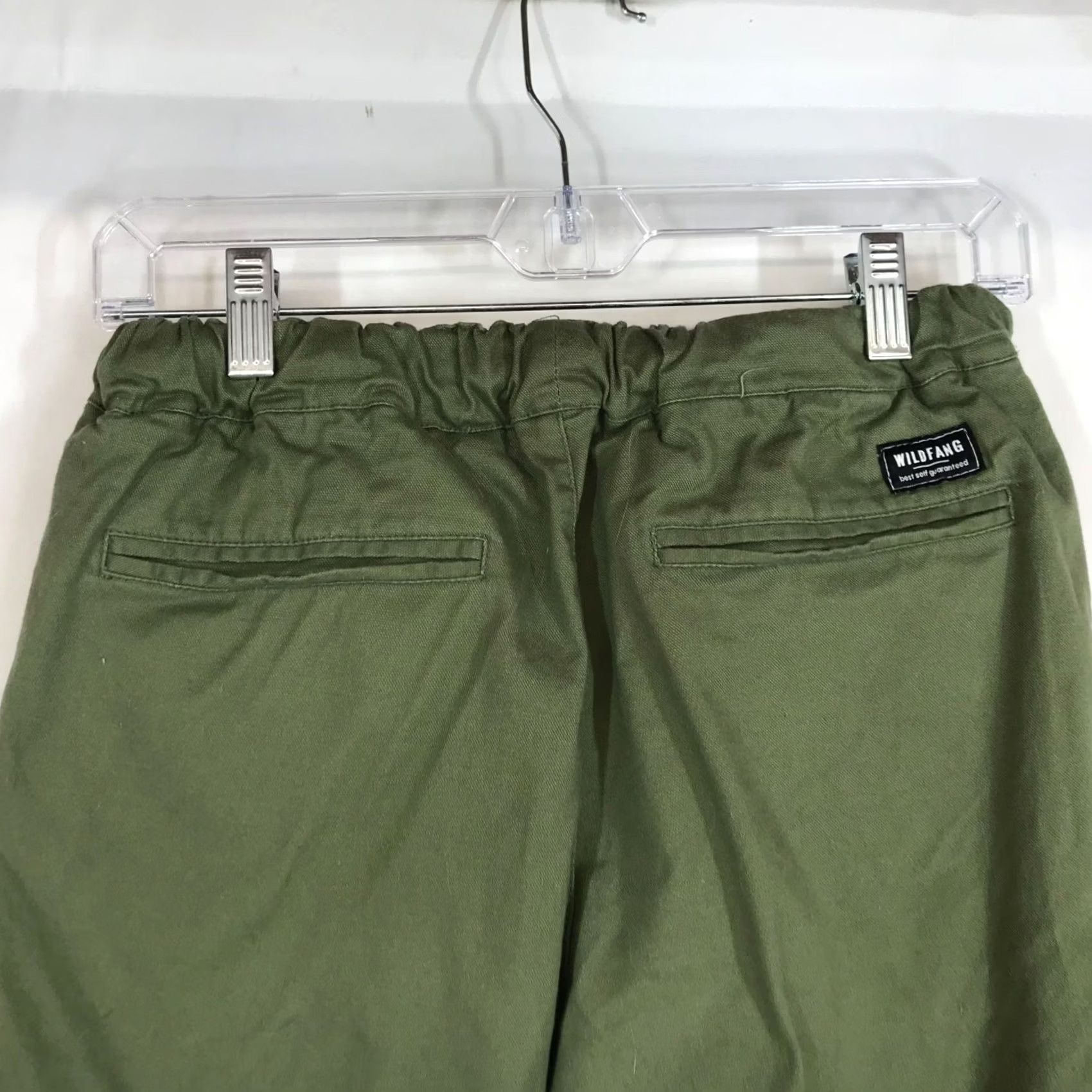 Wildfang WILDFANG Shorts Womens XS Green Cotton Blend Drawstring Waist Size 26" / US 2 / IT 38 - 5 Thumbnail