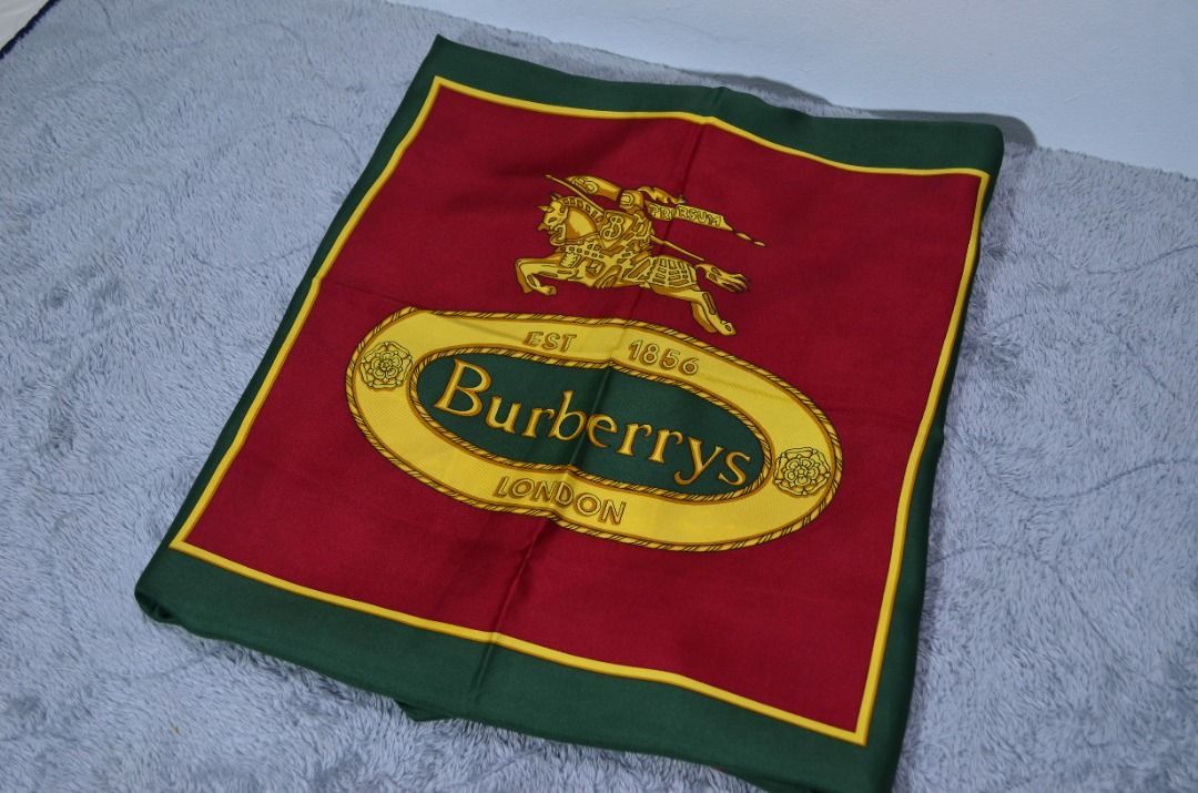 Burberry × Vintage Vintage 90s Burberrys London Silk Handkerchief Size ONE SIZE - 1 Thumbnail