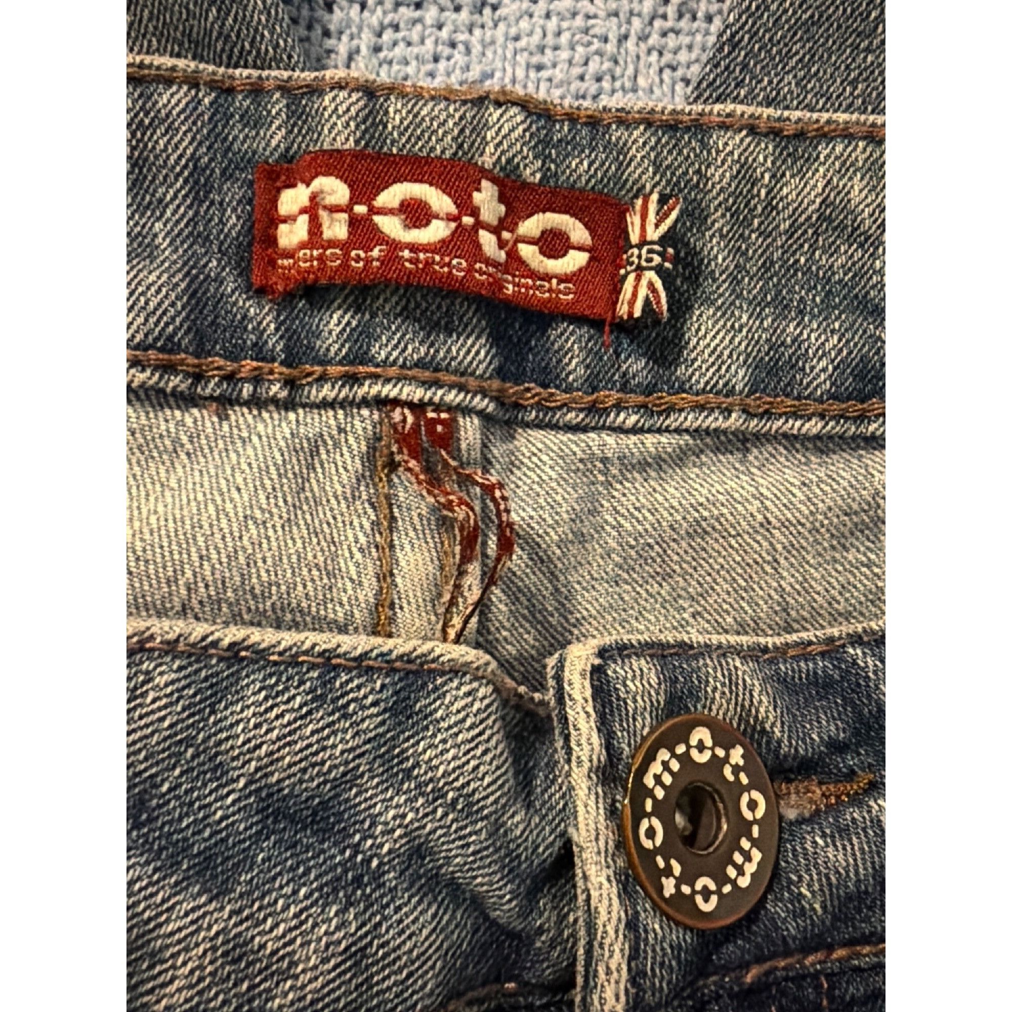 Other Made of True Originals Moto Woodstock Blue Denim Jeans Strai Size 32" / US 10 / IT 46 - 5 Thumbnail