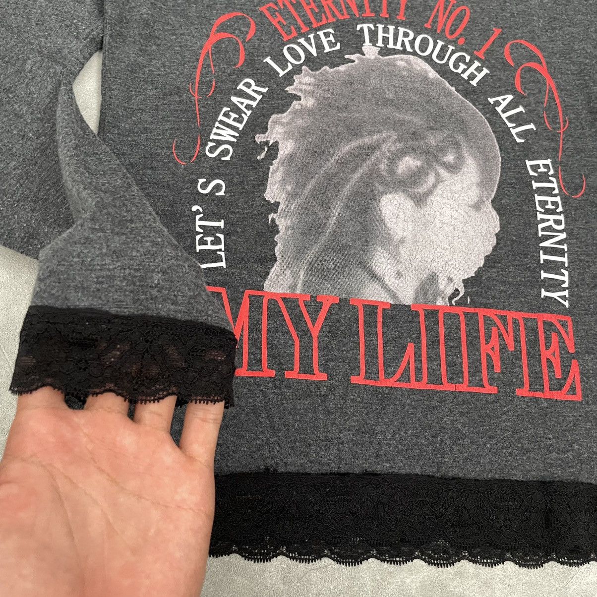 If Six Was Nine × Japanese Brand × Le Grande Bleu (L.G.B.) Fjer woman printed longsleeve punk goth styled Size S / US 4 / IT 40 - 3 Thumbnail