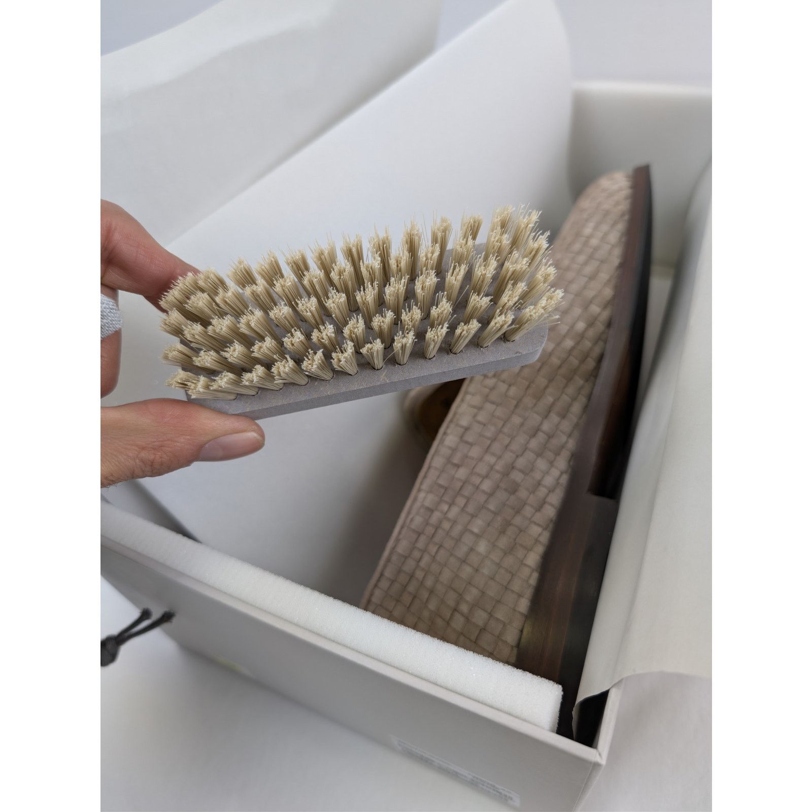 Brunello Cucinelli o1rshd1 Woven Suede Penny Loafers Shoe Boots in Beige Size US 12 / EU 45 - 19 Thumbnail