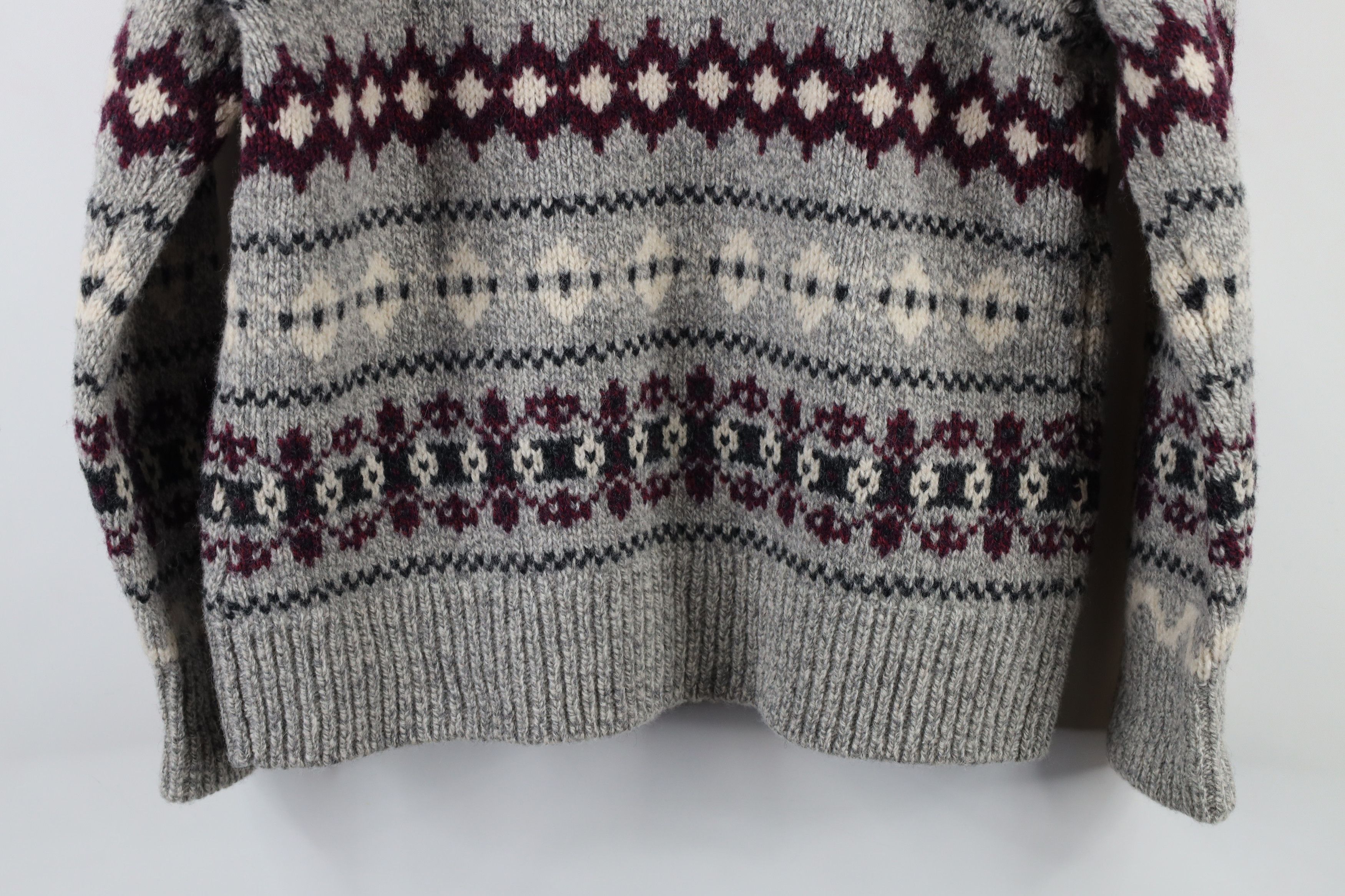 L.L. Bean × Vintage Vintage LL Bean Heavyweight Wool Fair Isle Full Zip Sweater Size M / US 6-8 / IT 42-44 - 12 Thumbnail