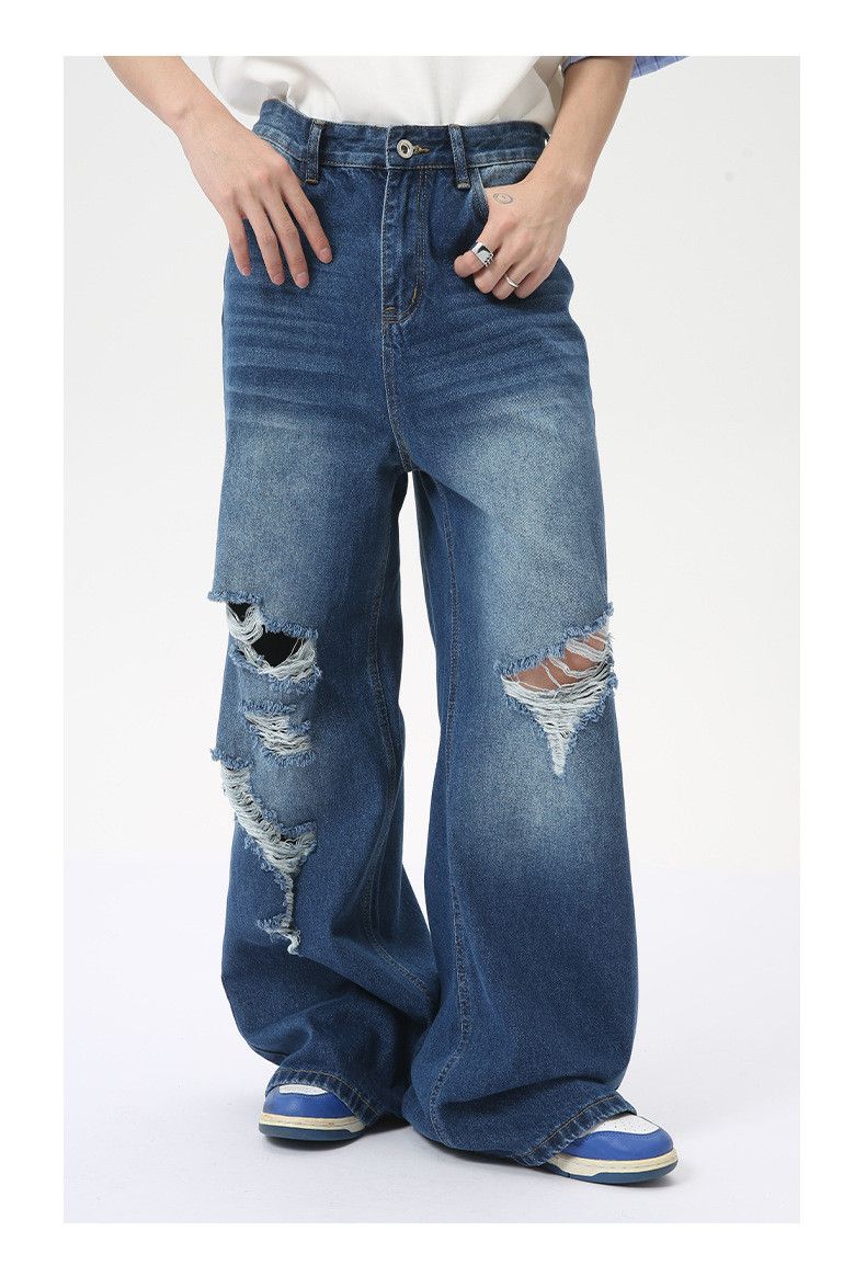 Japanese Brand × Jean Japanese retro fashion distressed washed jeans Size US 32 / EU 48 - 2 Thumbnail