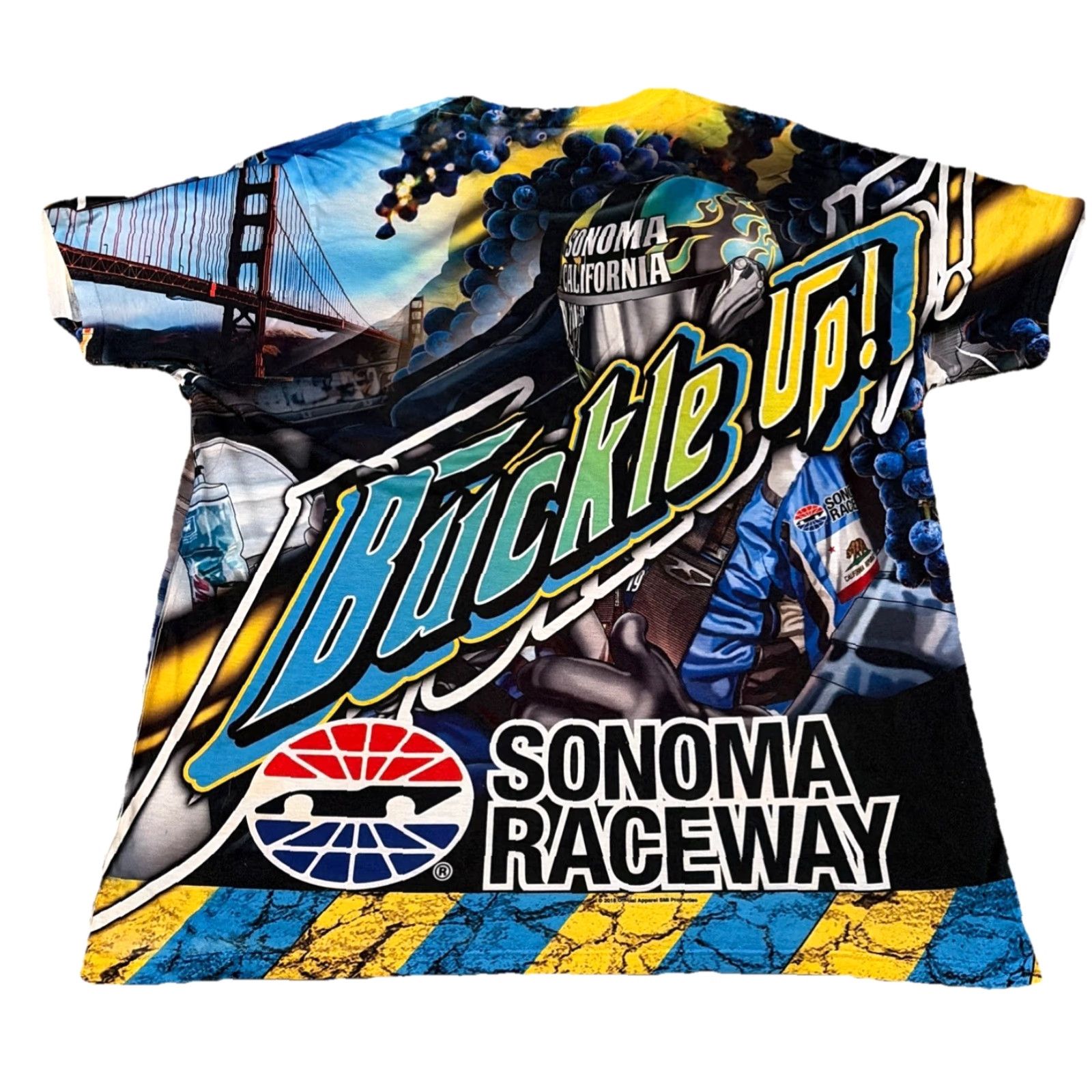 NASCAR NASCAR T-Shirt 2XL Men California All Over Print Sonoma Speedway Racing 2018 Multicolor Size US XXL / EU 58 / 5 - 2 Thumbnail