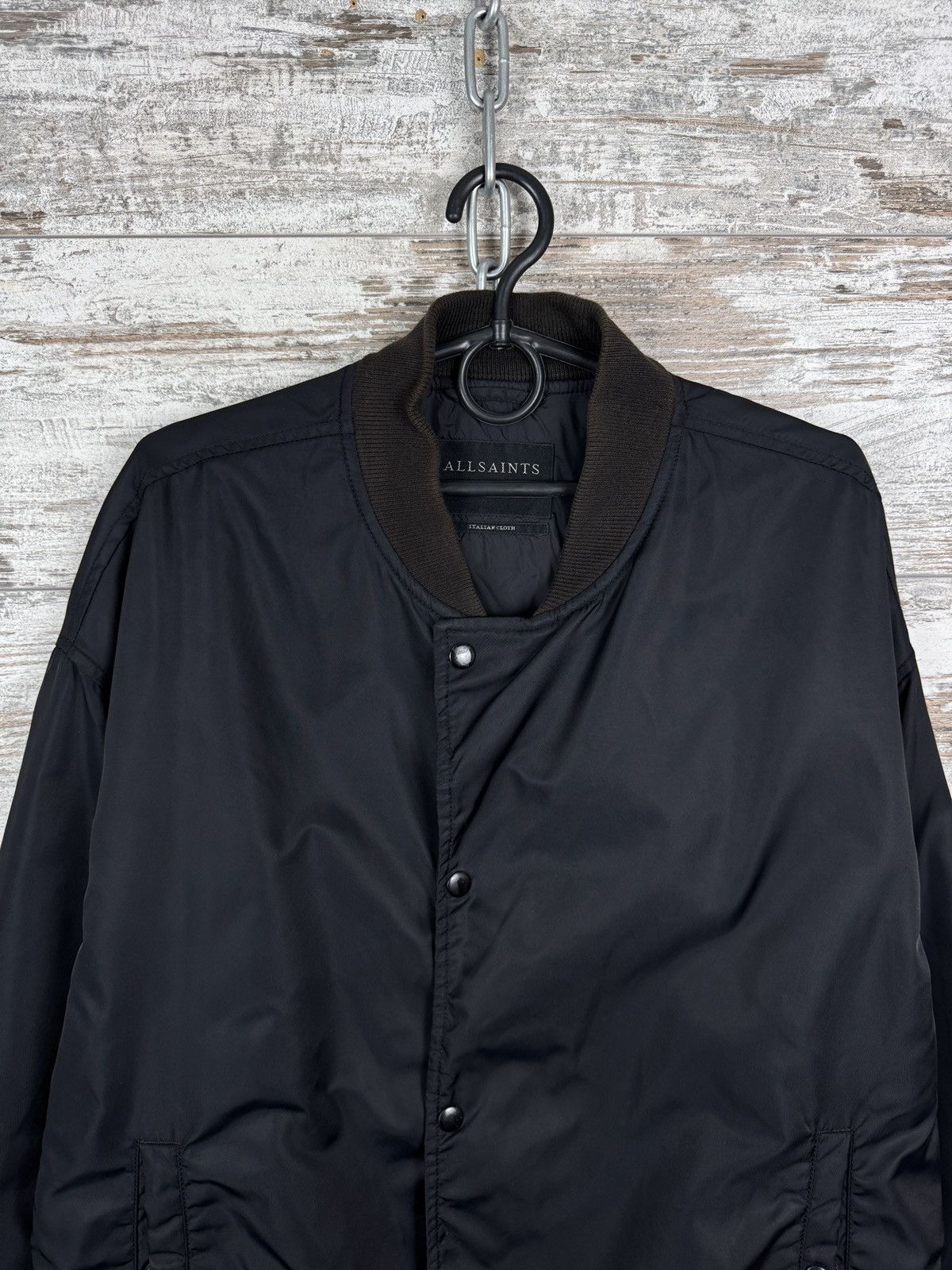 Allsaints Mens Vintage AllSaints kitson bomber nylon jacket Japanese Size US L / EU 52-54 / 3 - 3 Thumbnail